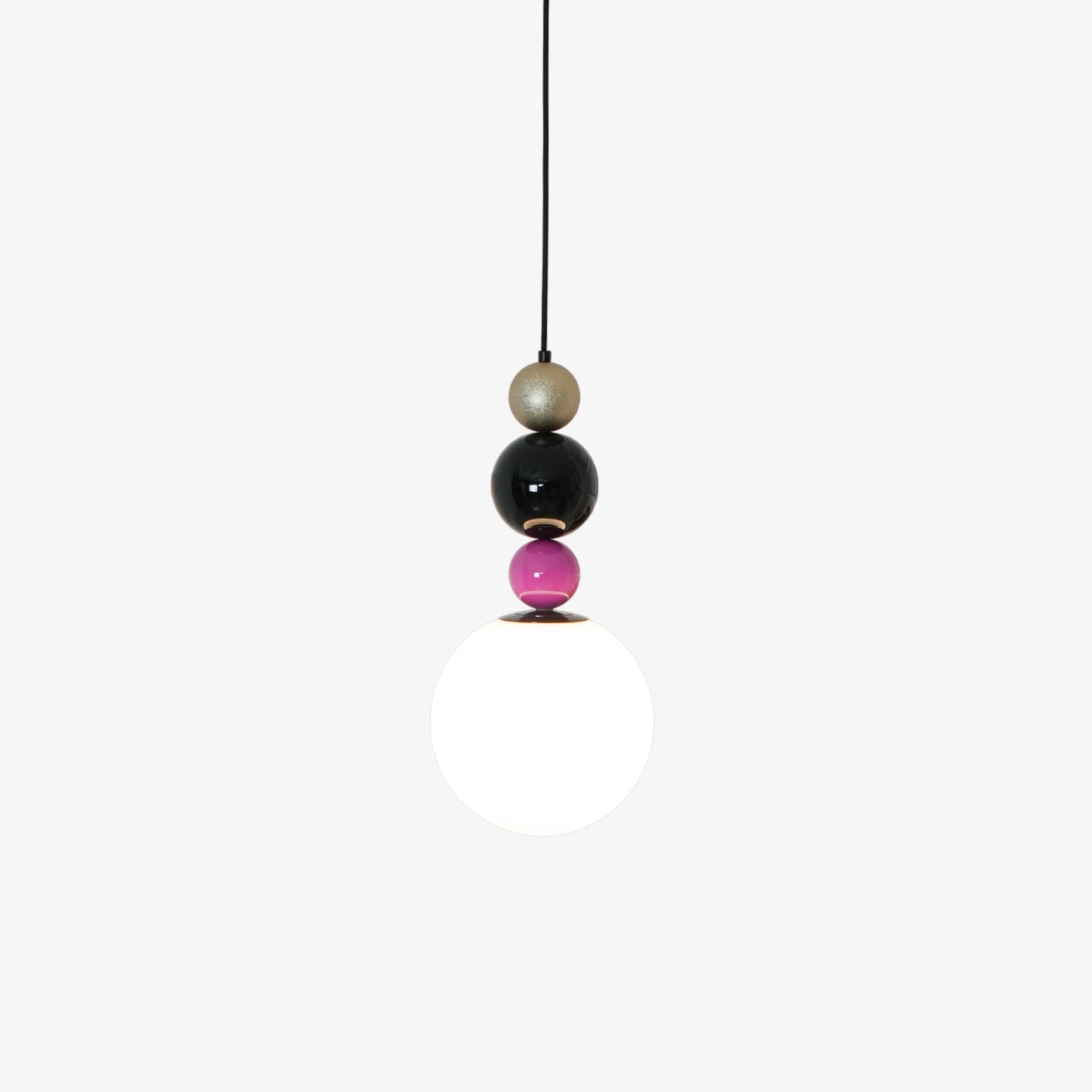 Eshaisra Nordic Art Round Balls Stacking Glass Pendant Lamp-Neutral Decor