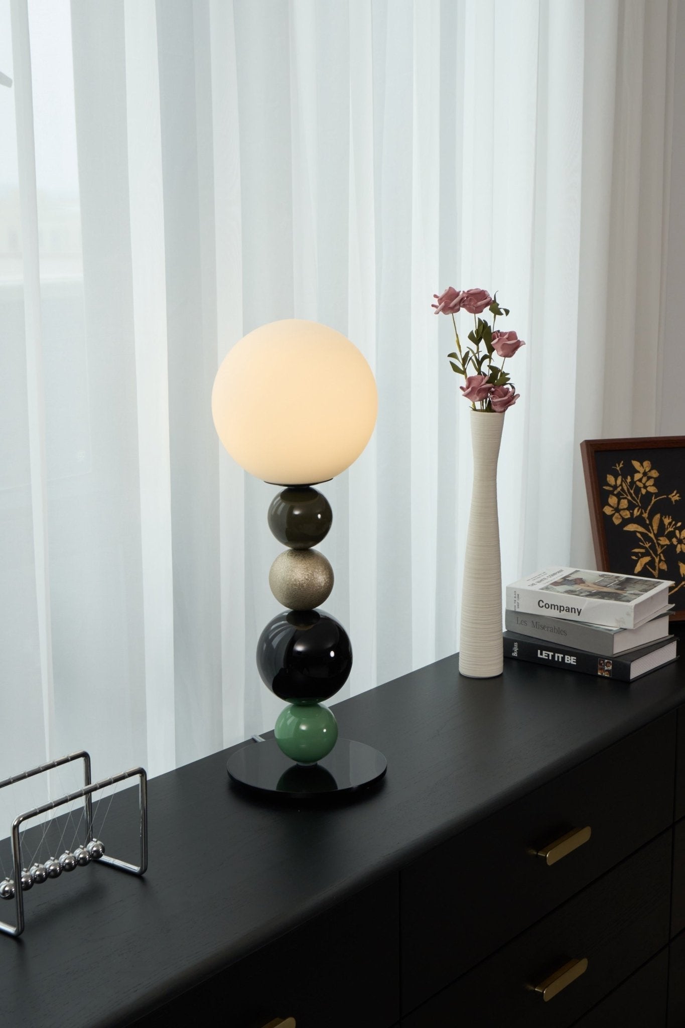 Orbital Balls Stacking Table Lamp-Neutral Decor