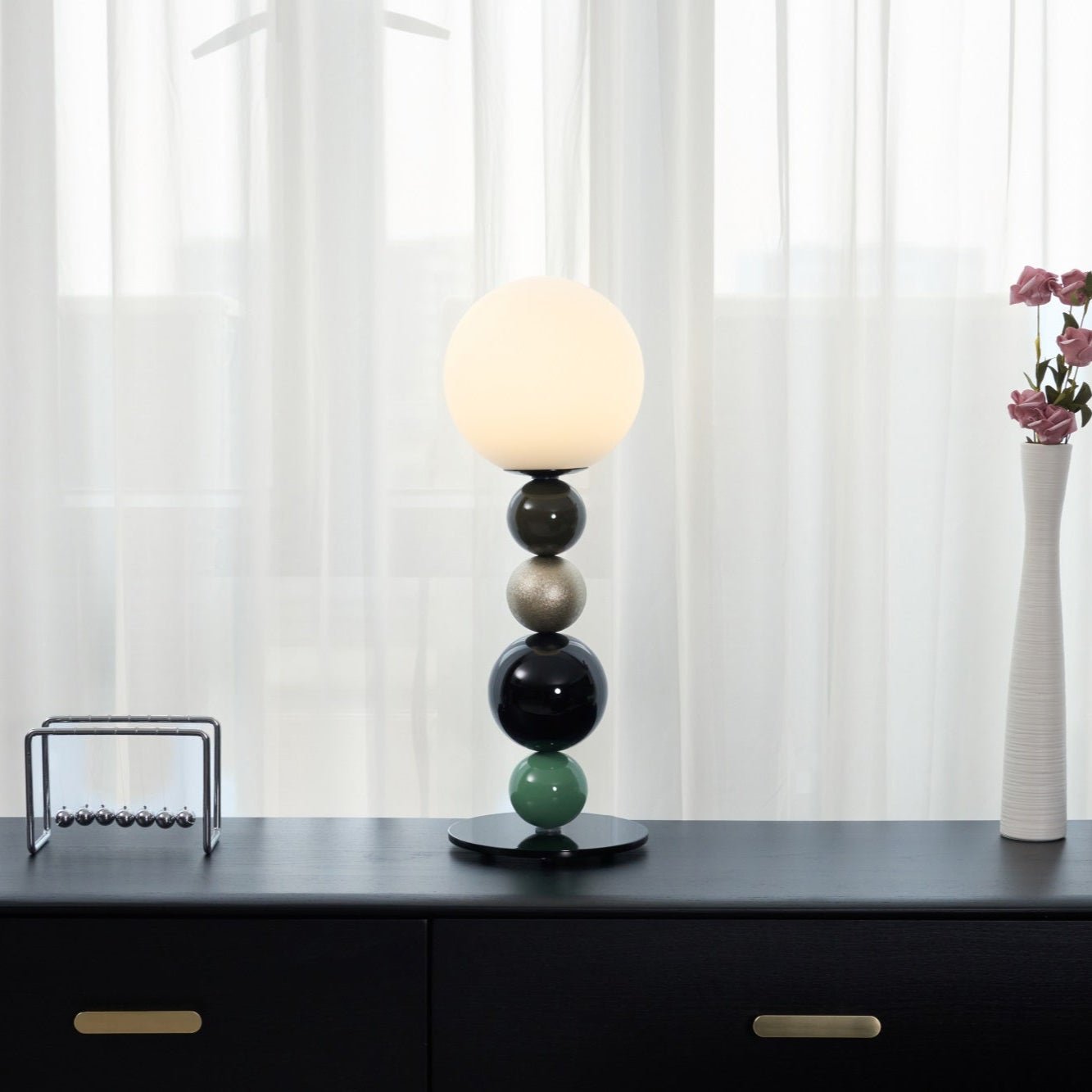 Orbital Balls Stacking Table Lamp-Neutral Decor