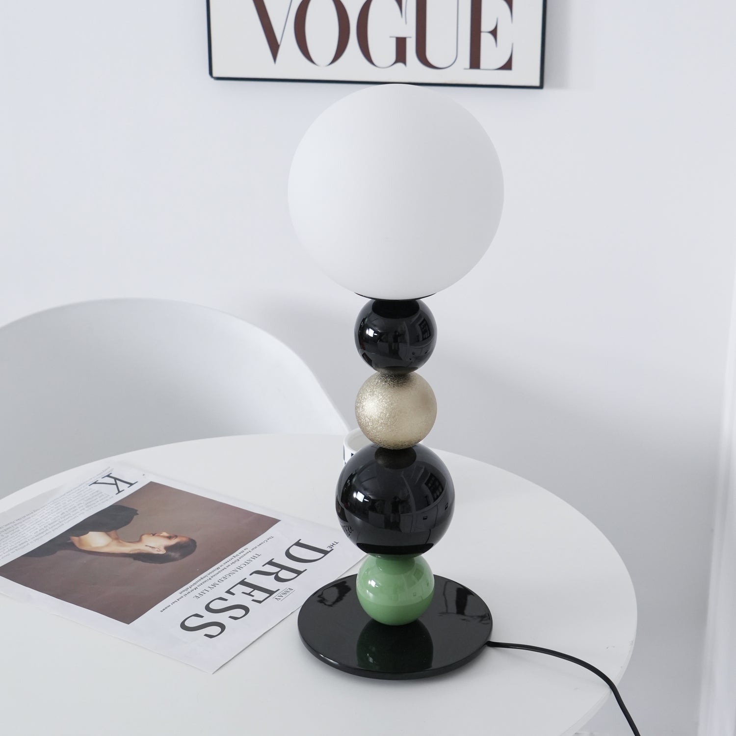 Orbital Balls Stacking Table Lamp-Neutral Decor