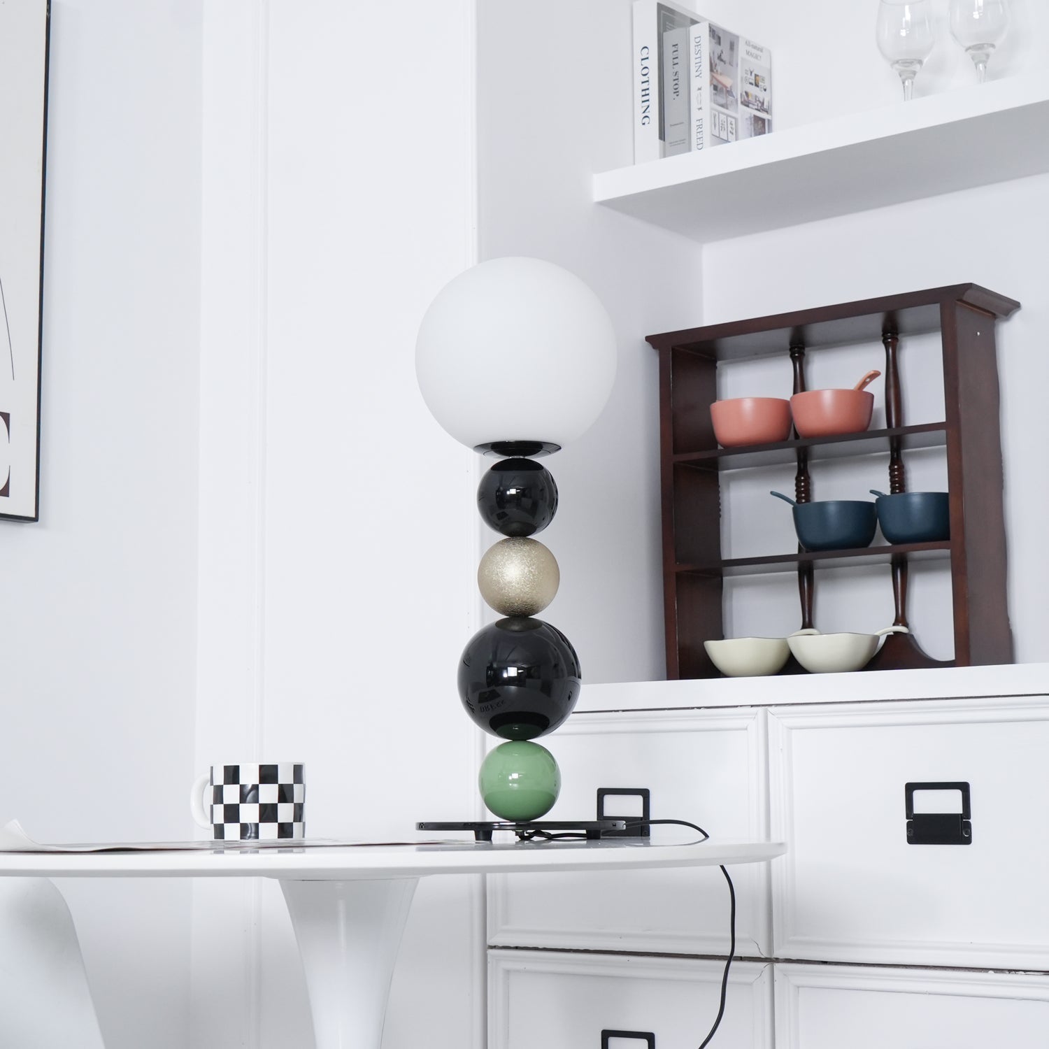 Orbital Balls Stacking Table Lamp-Neutral Decor