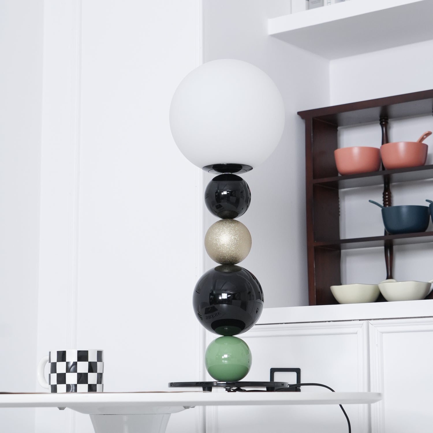 Orbital Balls Stacking Table Lamp-Neutral Decor