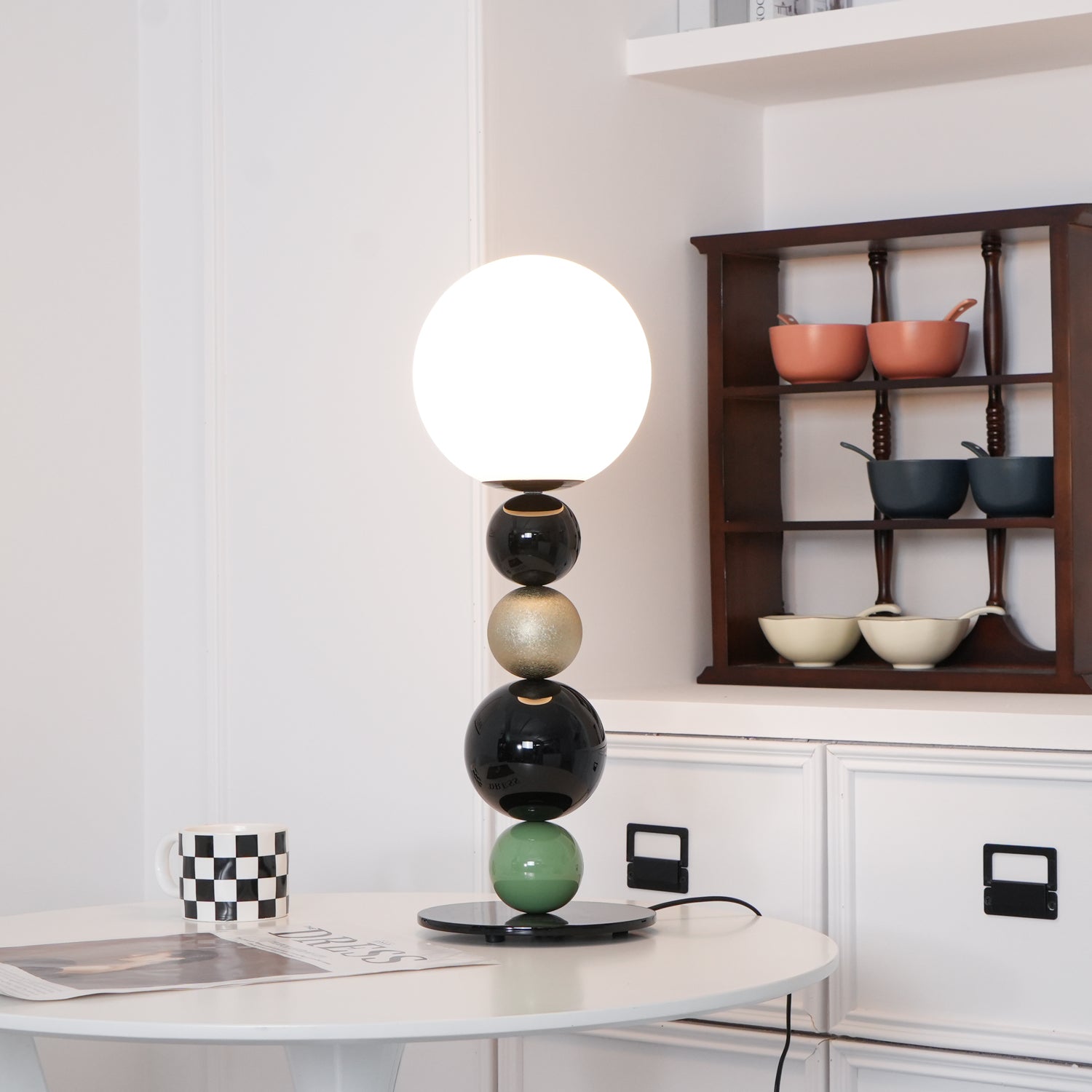 Orbital Balls Stacking Table Lamp-Neutral Decor
