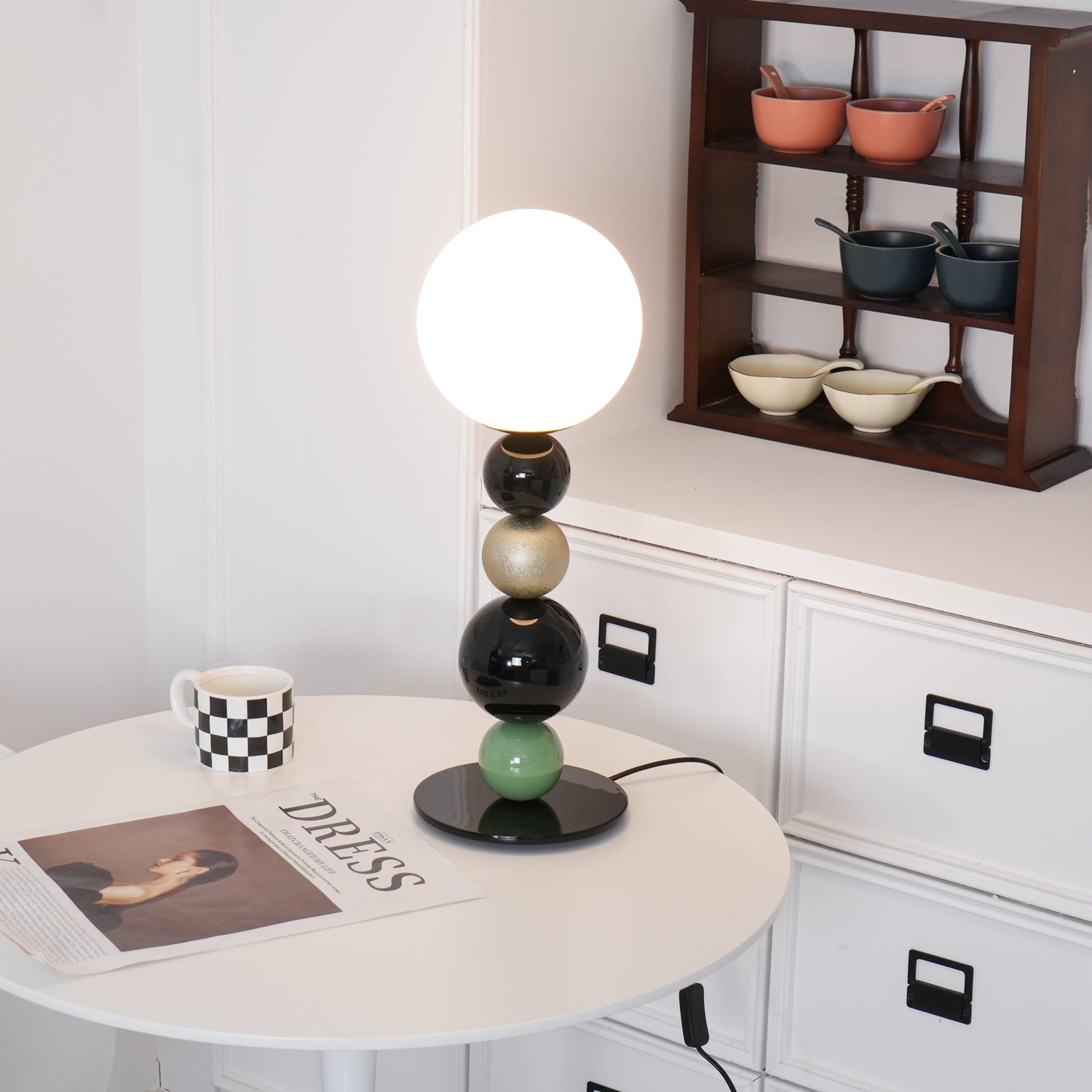 Orbital Balls Stacking Table Lamp-Neutral Decor