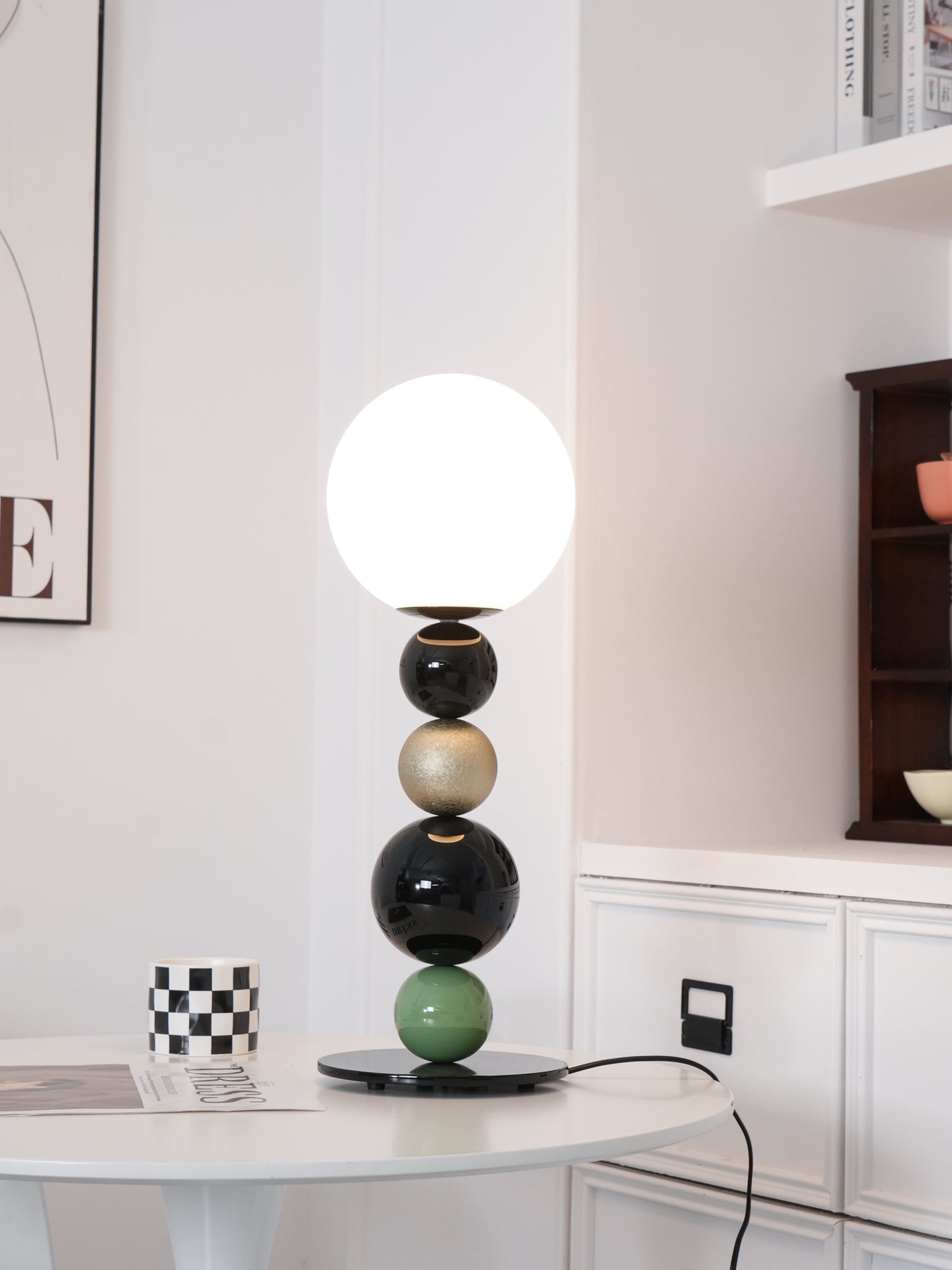 Orbital Balls Stacking Table Lamp-Neutral Decor