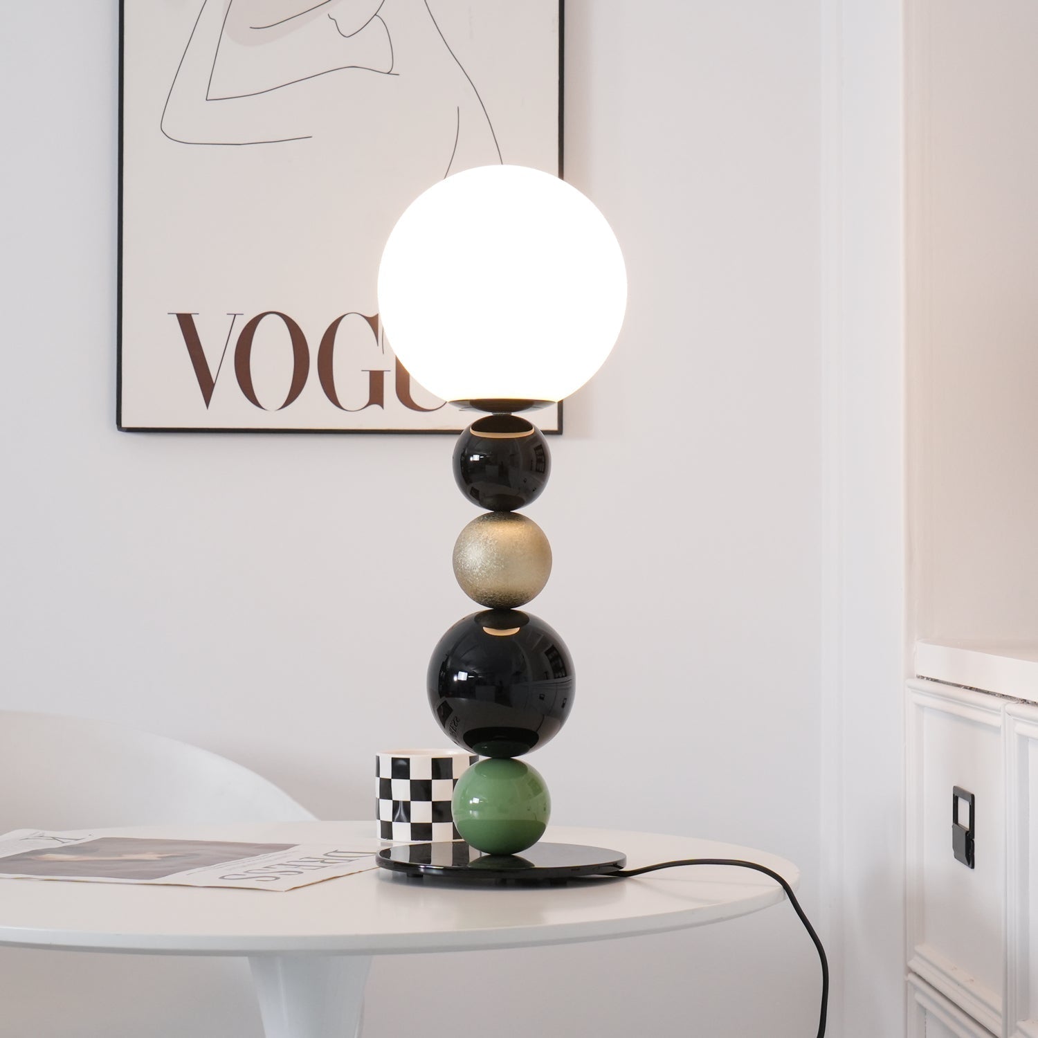 Orbital Balls Stacking Table Lamp-Neutral Decor