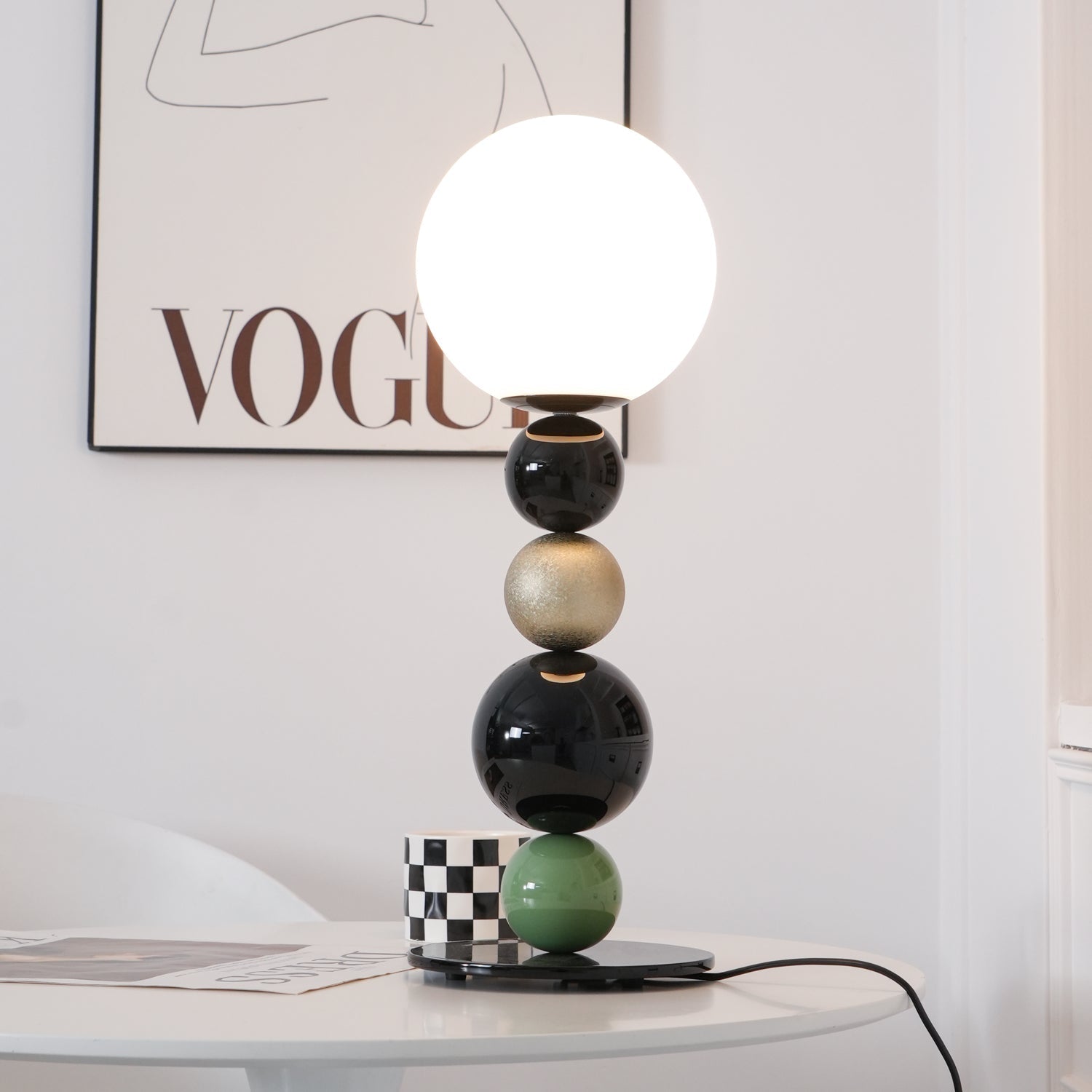 Orbital Balls Stacking Table Lamp-Neutral Decor