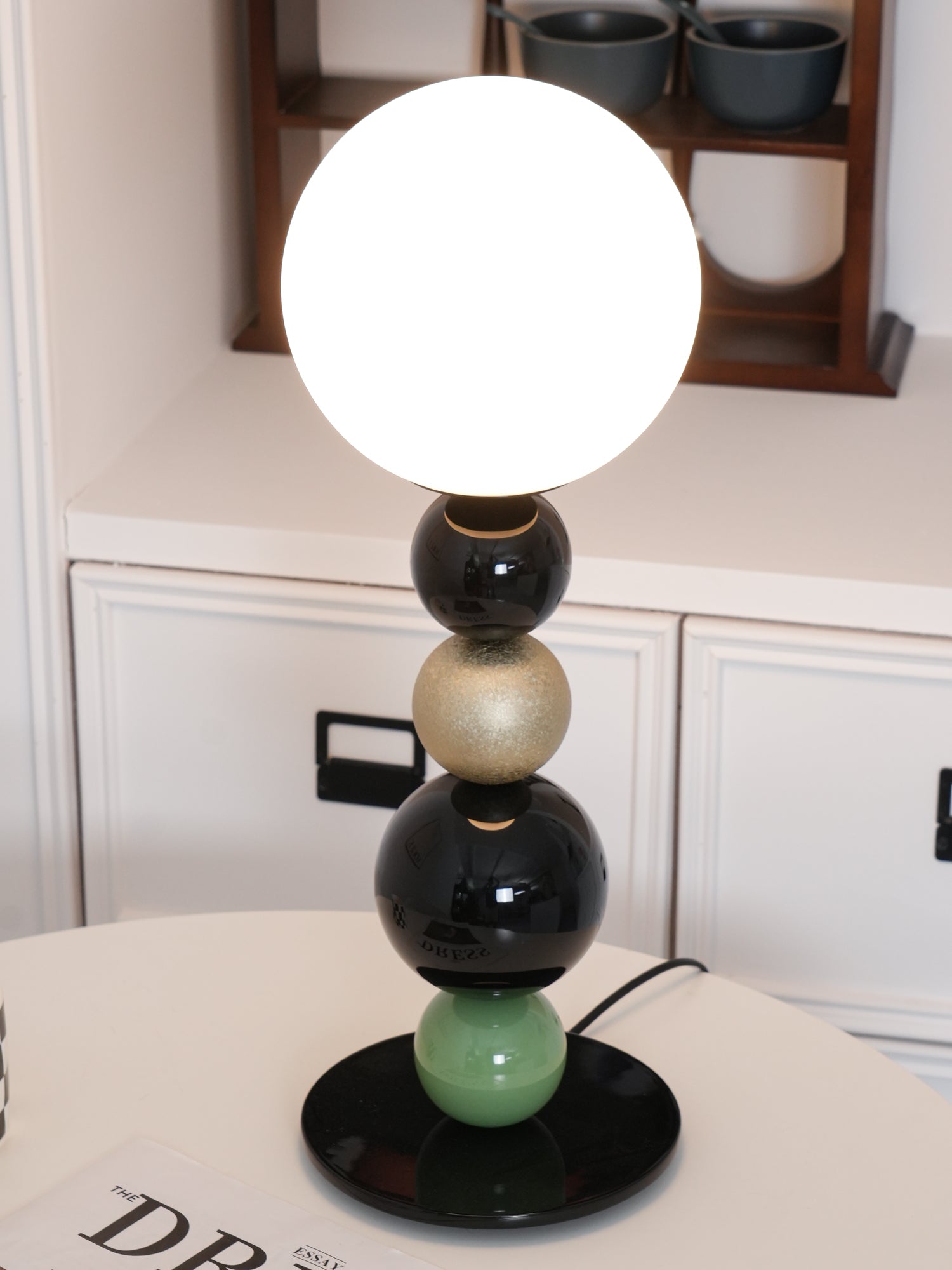 Orbital Balls Stacking Table Lamp-Neutral Decor