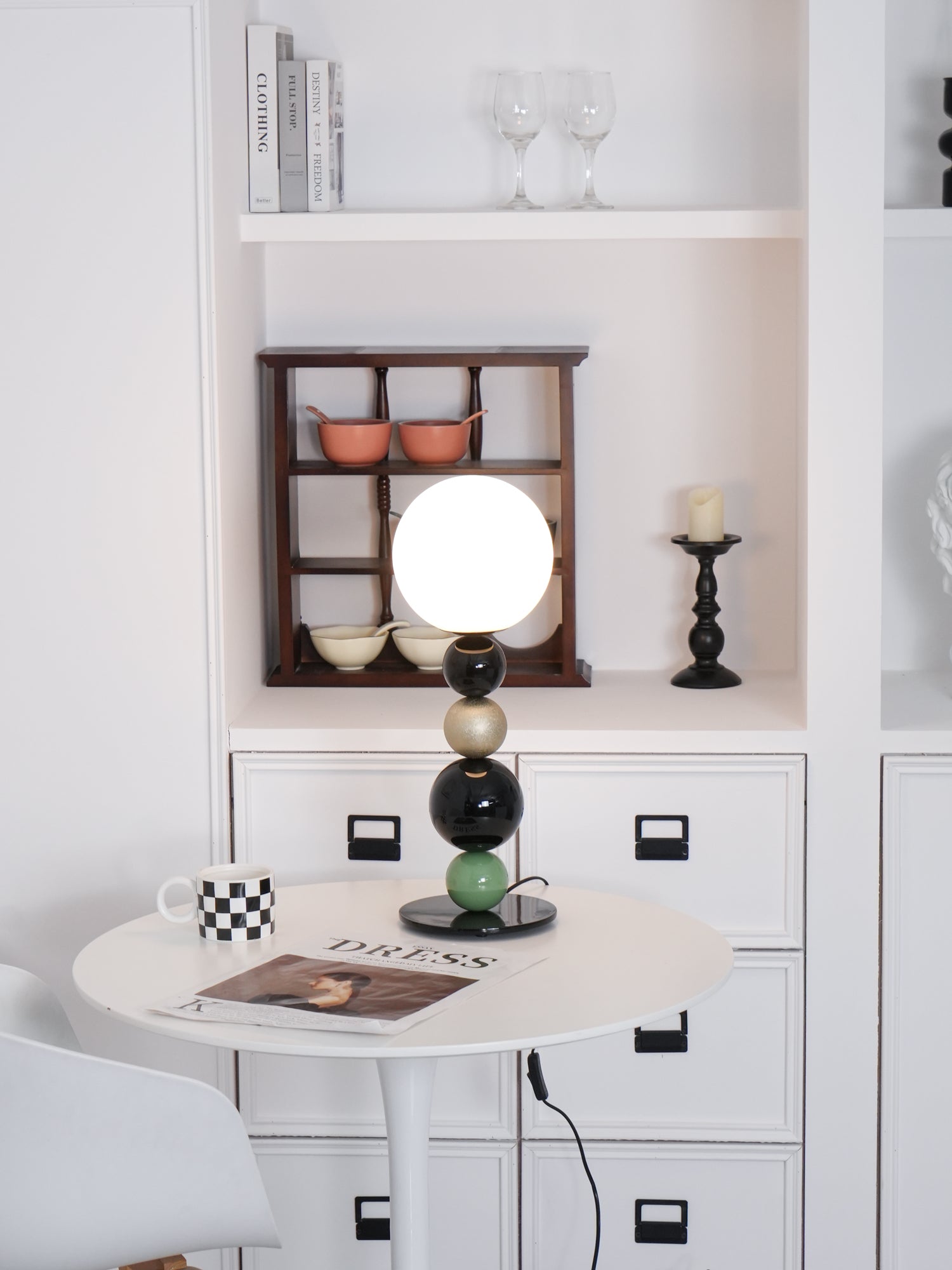 Orbital Balls Stacking Table Lamp-Neutral Decor