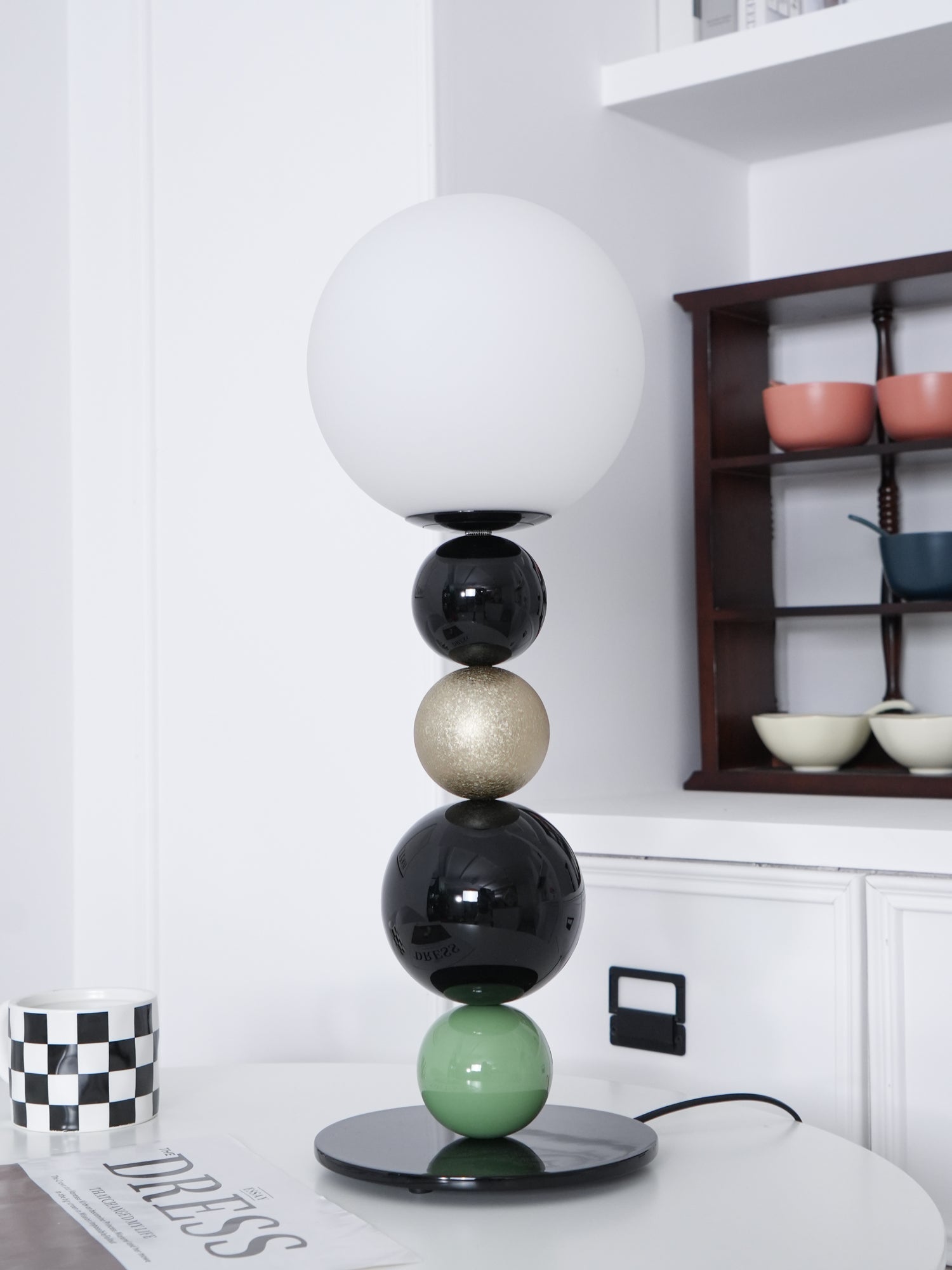 Orbital Balls Stacking Table Lamp-Neutral Decor