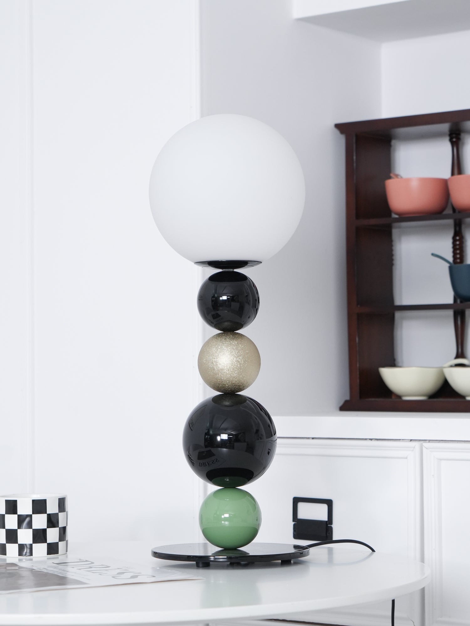 Orbital Balls Stacking Table Lamp-Neutral Decor