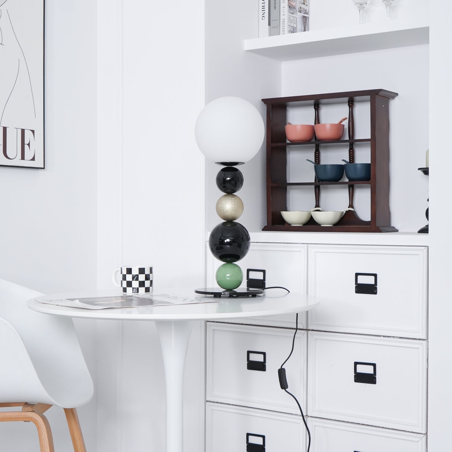 Orbital Balls Stacking Table Lamp-Neutral Decor