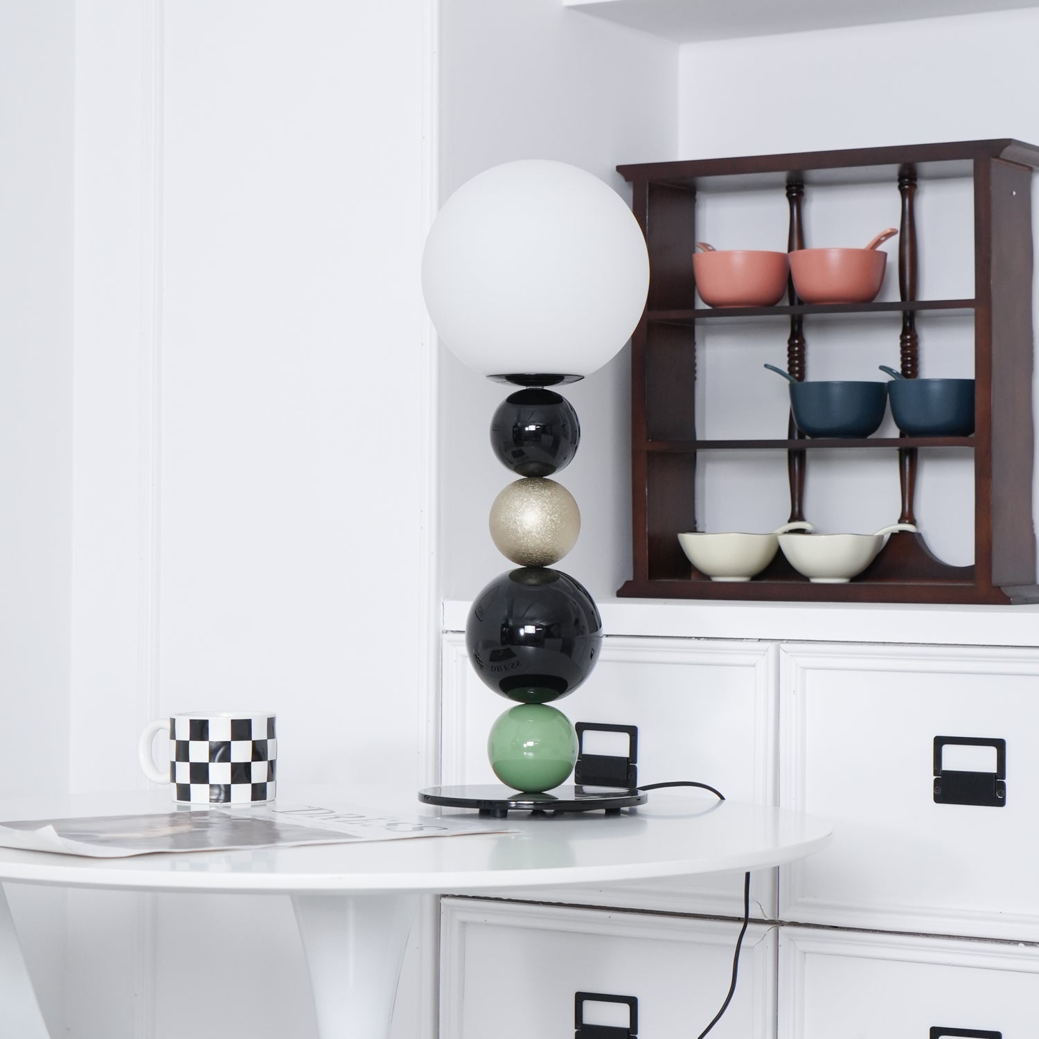 Orbital Balls Stacking Table Lamp-Neutral Decor