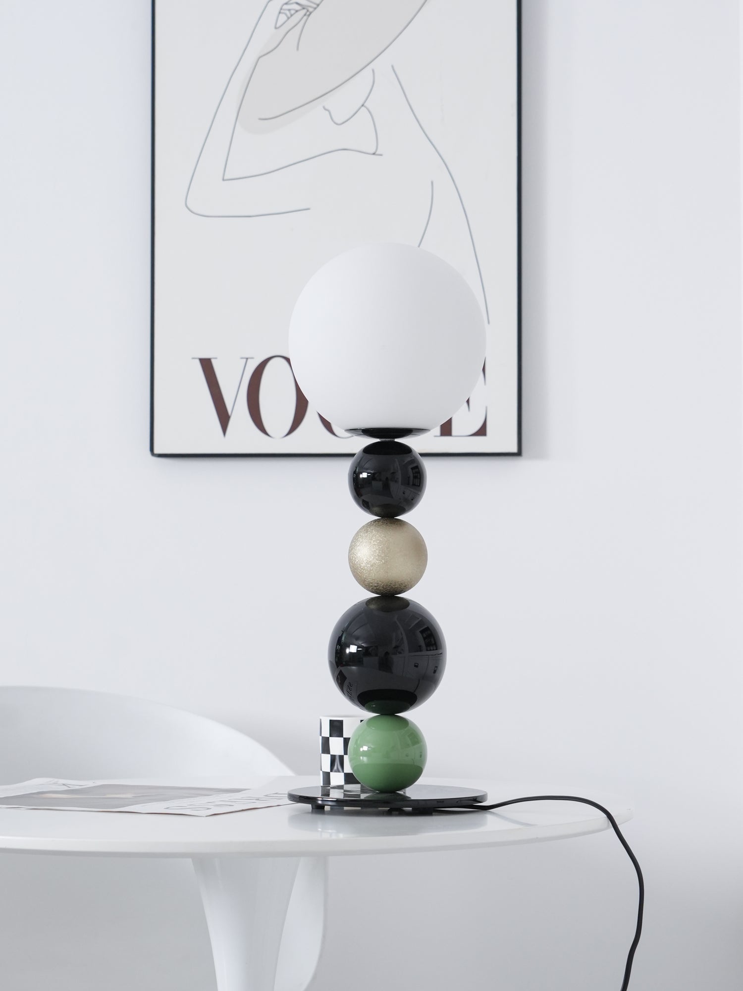 Orbital Balls Stacking Table Lamp-Neutral Decor