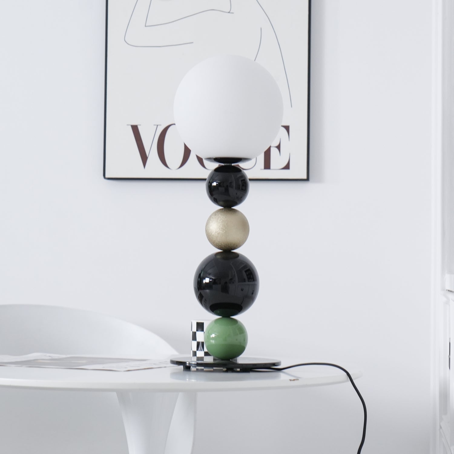 Orbital Balls Stacking Table Lamp-Neutral Decor