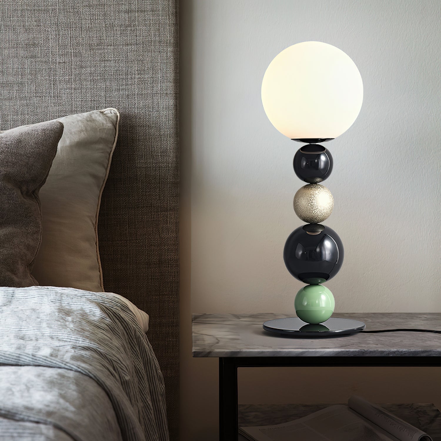 Orbital Balls Stacking Table Lamp-Neutral Decor