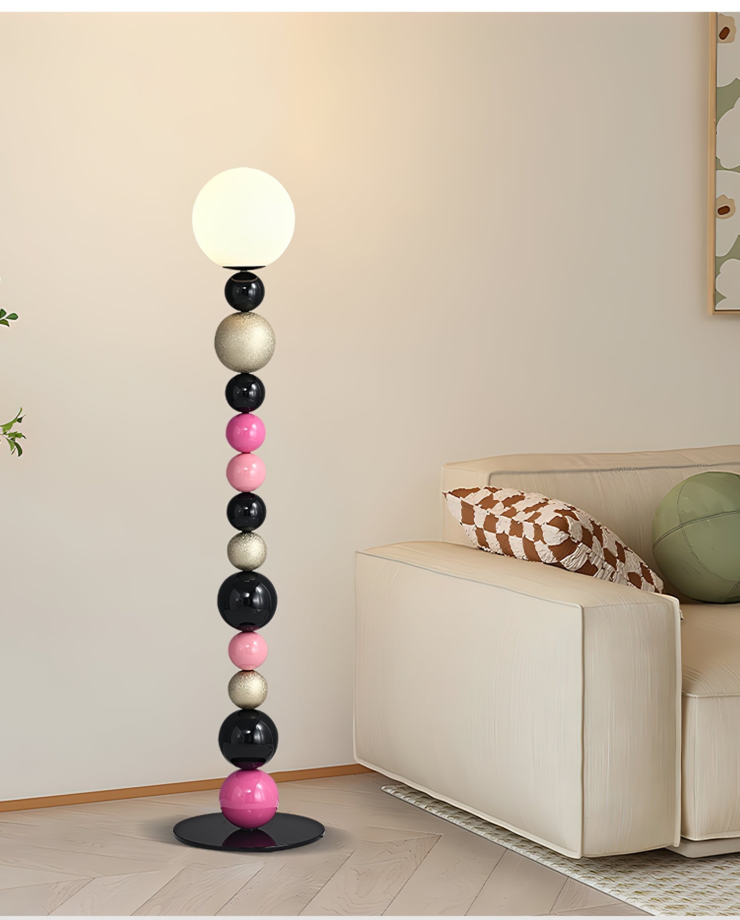 Kaleido Round Balls Stacking Floor Lamp-Neutral Decor