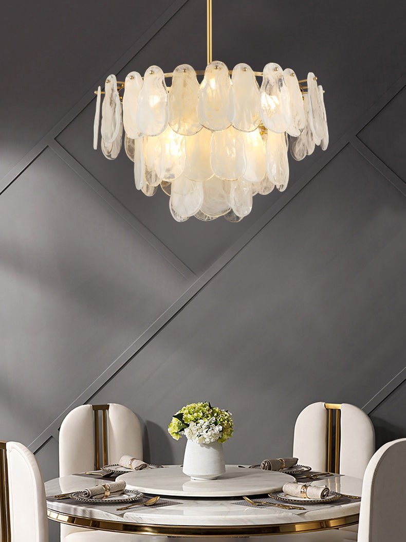 Dren Postmodern Luxury Round Cloud Glass Chandelier-Neutral Decor