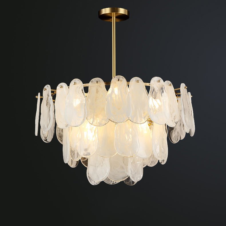 Dren Postmodern Luxury Round Cloud Glass Chandelier-Neutral Decor