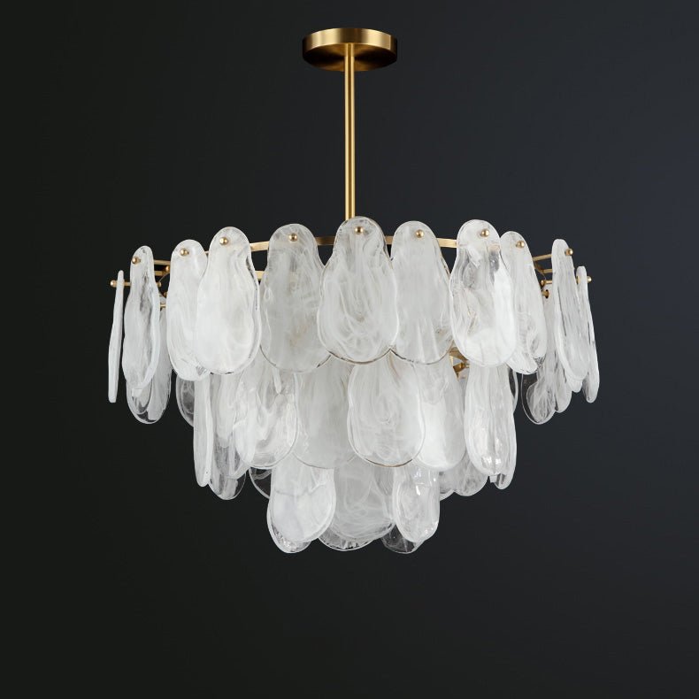 Dren Postmodern Luxury Round Cloud Glass Chandelier-Neutral Decor