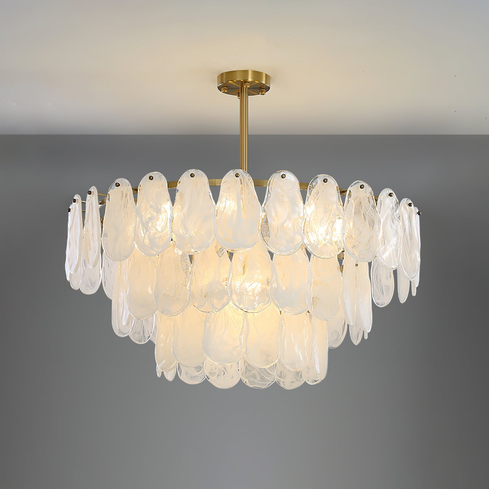 Dren Postmodern Luxury Round Cloud Glass Chandelier-Neutral Decor