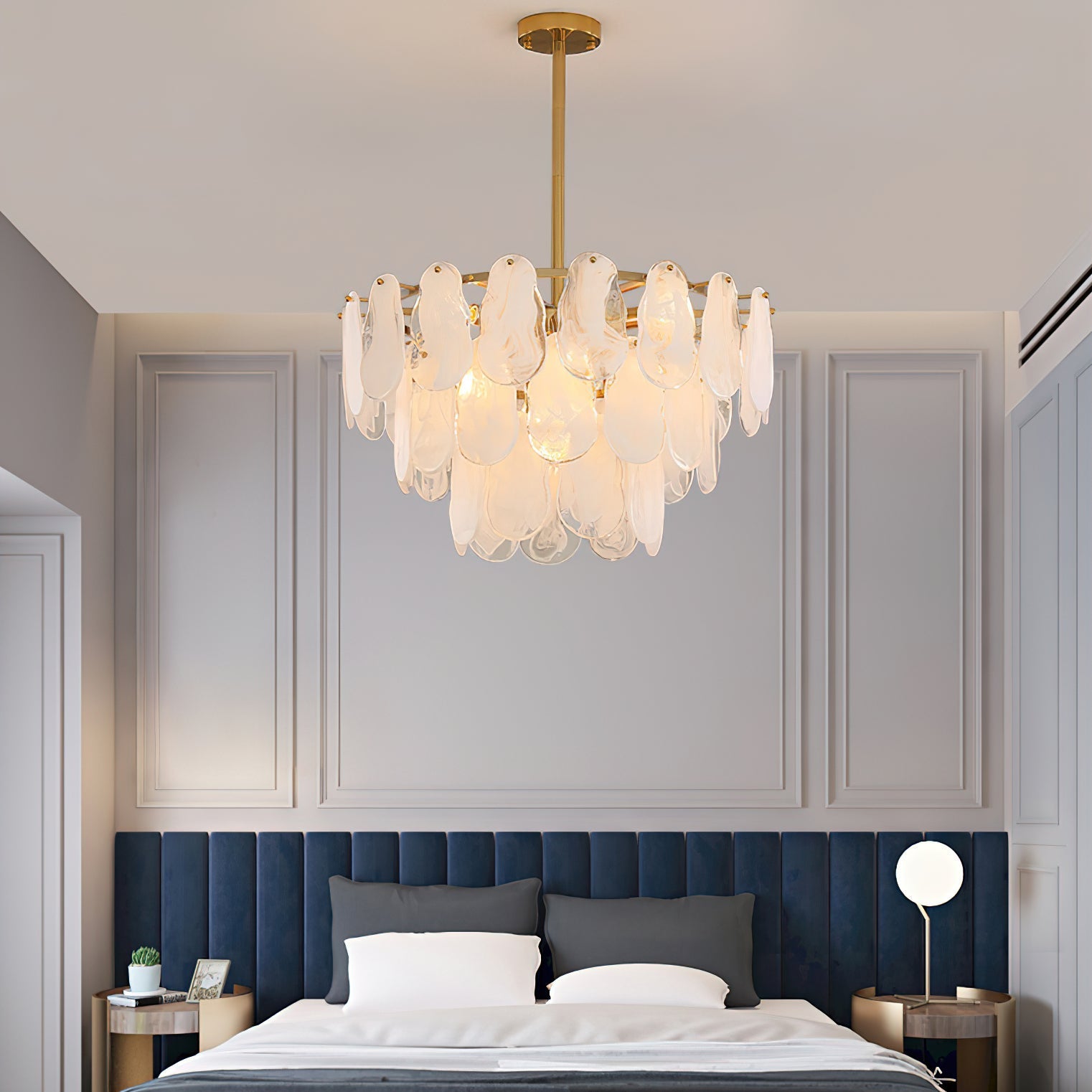 Dren Postmodern Luxury Round Cloud Glass Chandelier-Neutral Decor