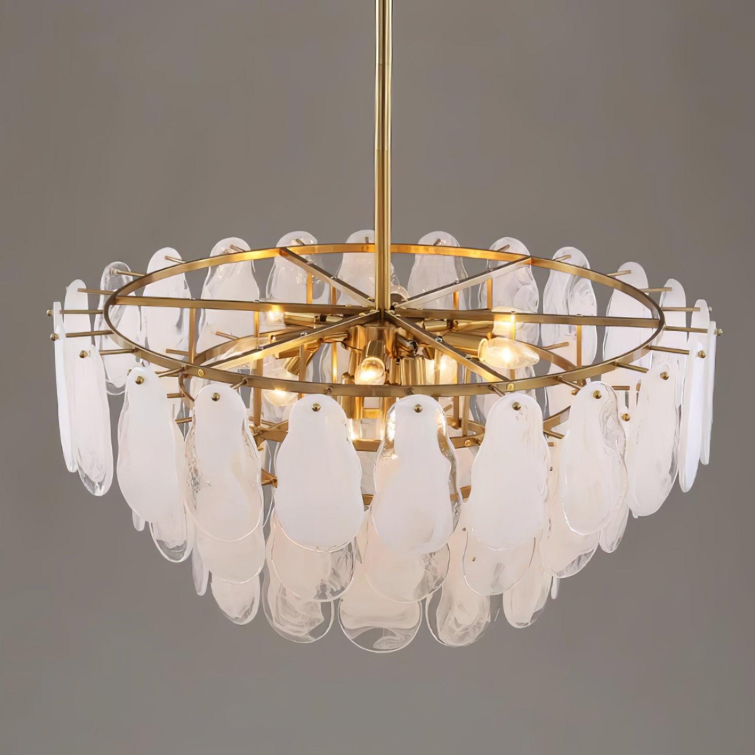 Dren Postmodern Luxury Round Cloud Glass Chandelier-Neutral Decor