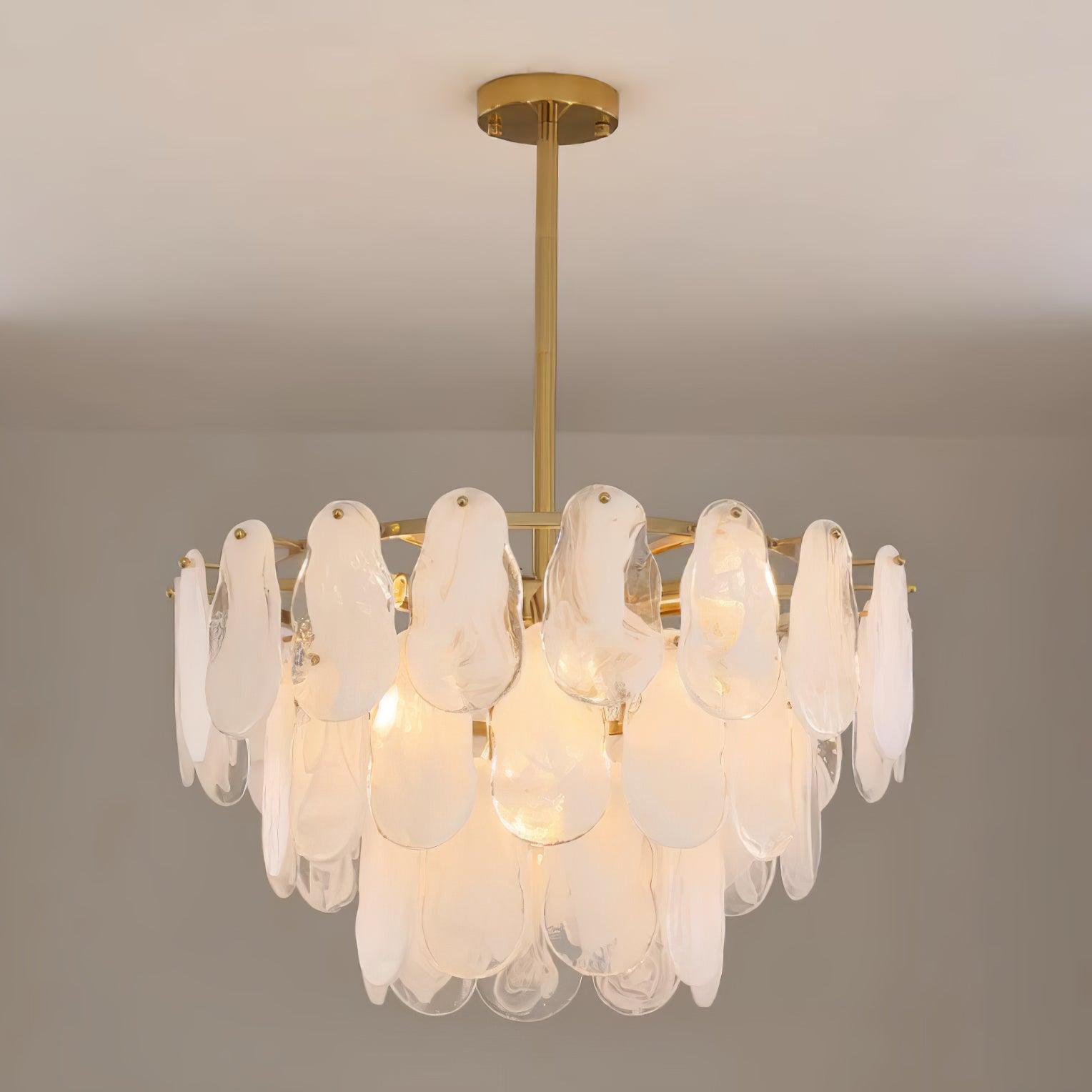 Dren Postmodern Luxury Round Cloud Glass Chandelier-Neutral Decor