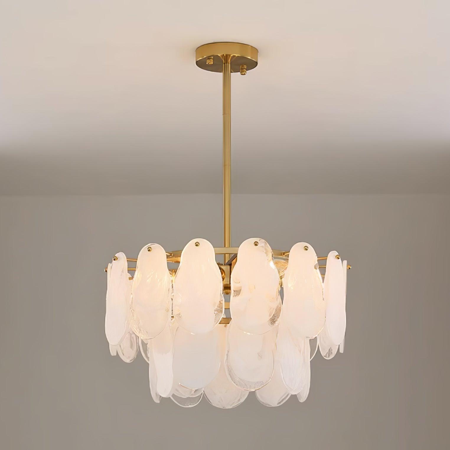 Dren Postmodern Luxury Round Cloud Glass Chandelier-Neutral Decor