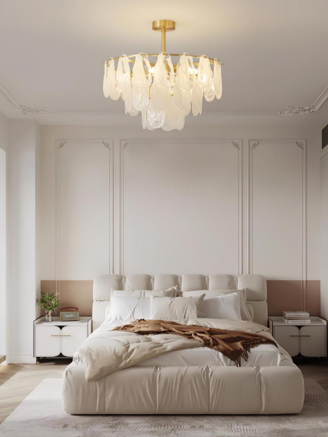 Dren Postmodern Luxury Round Cloud Glass Chandelier-Neutral Decor