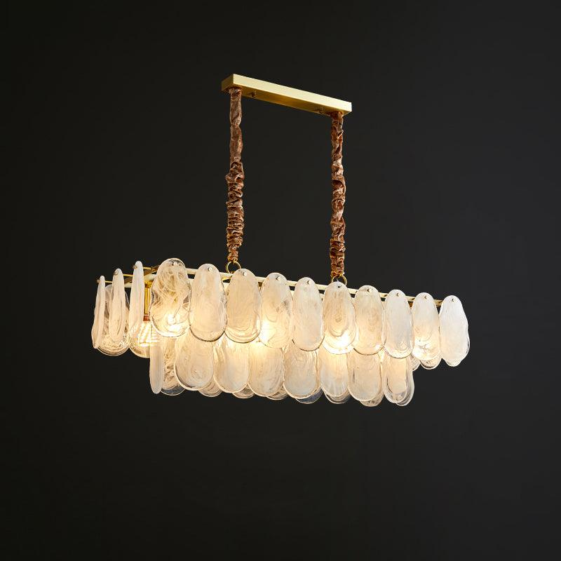 Dren Postmodern Luxury Round Cloud Glass Chandelier-Neutral Decor