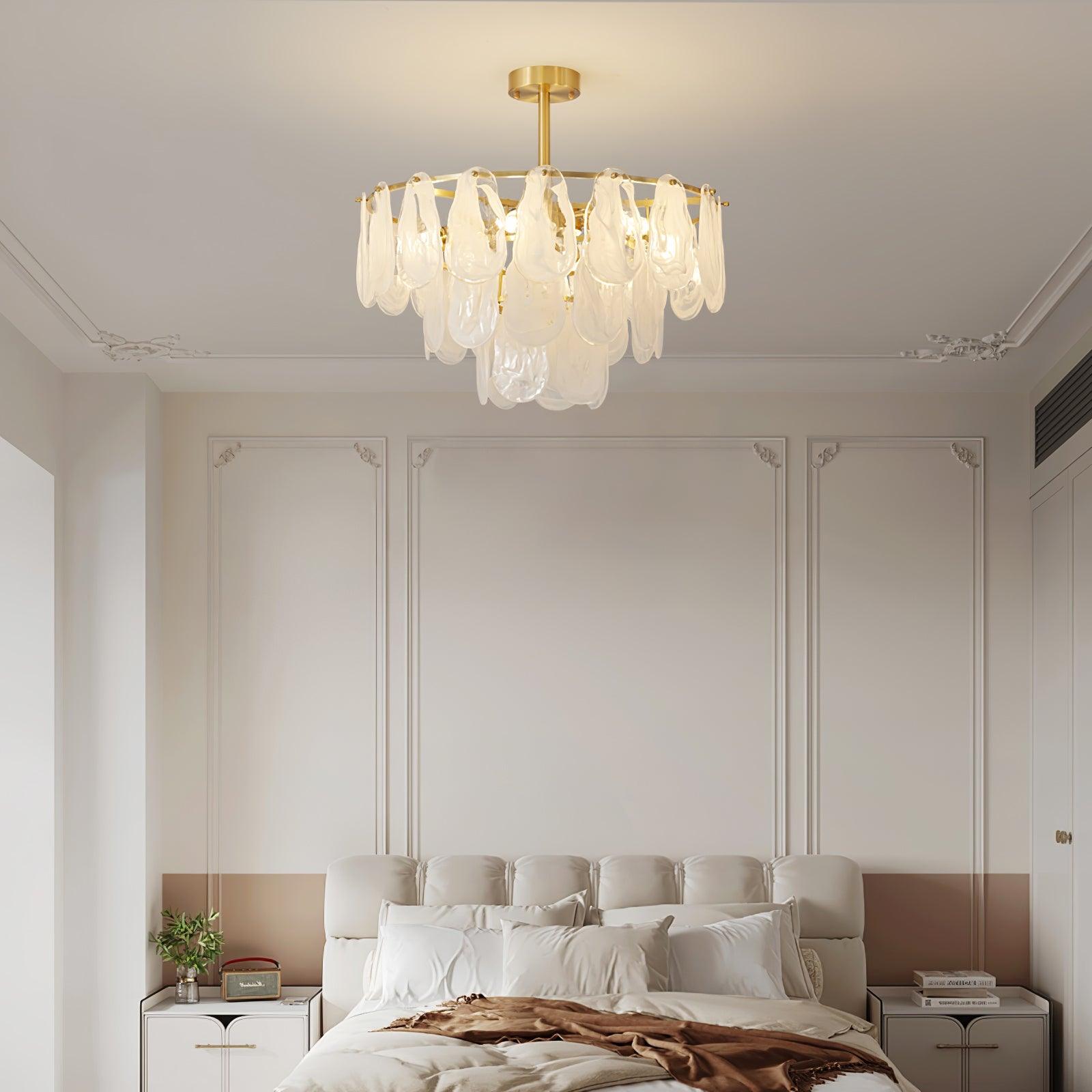 Dren Postmodern Luxury Round Cloud Glass Chandelier-Neutral Decor