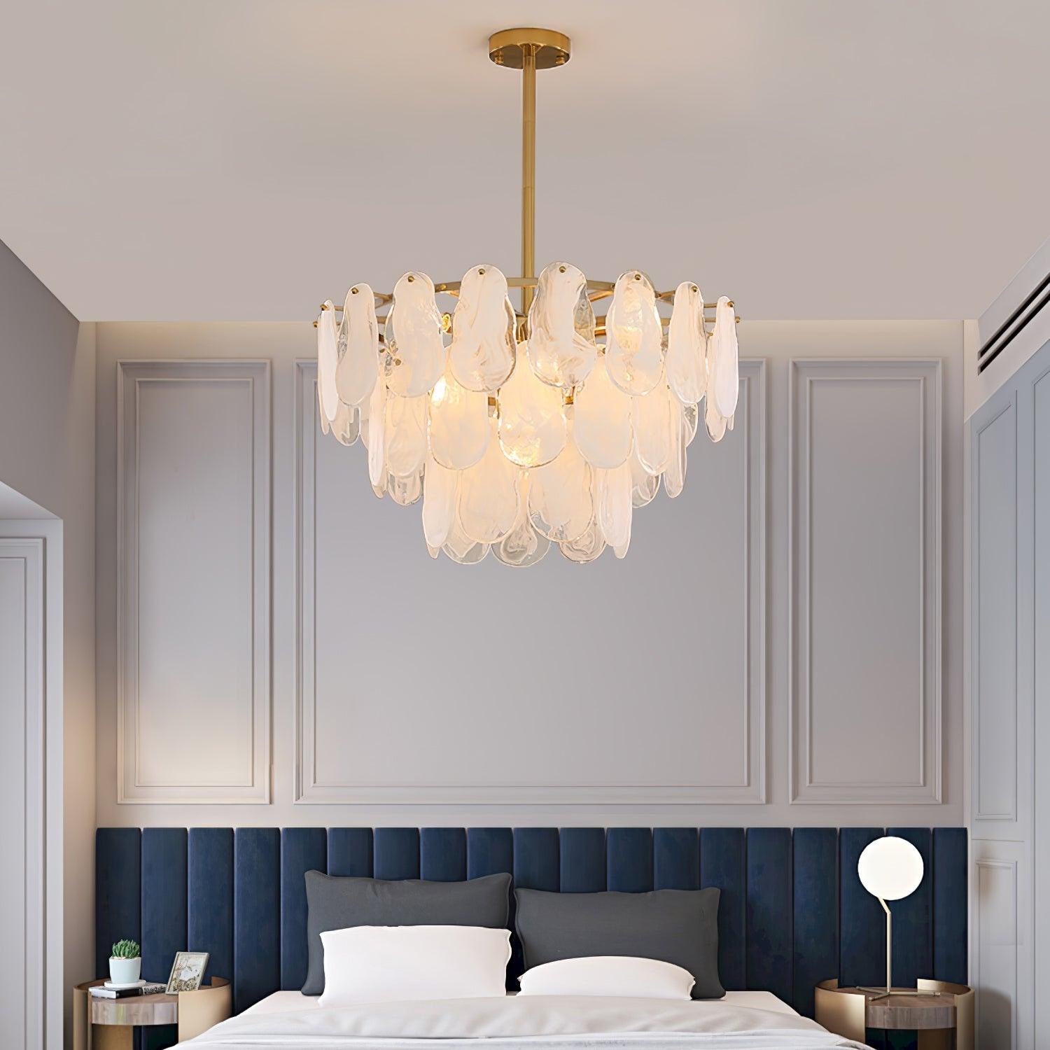 Dren Postmodern Luxury Round Cloud Glass Chandelier-Neutral Decor
