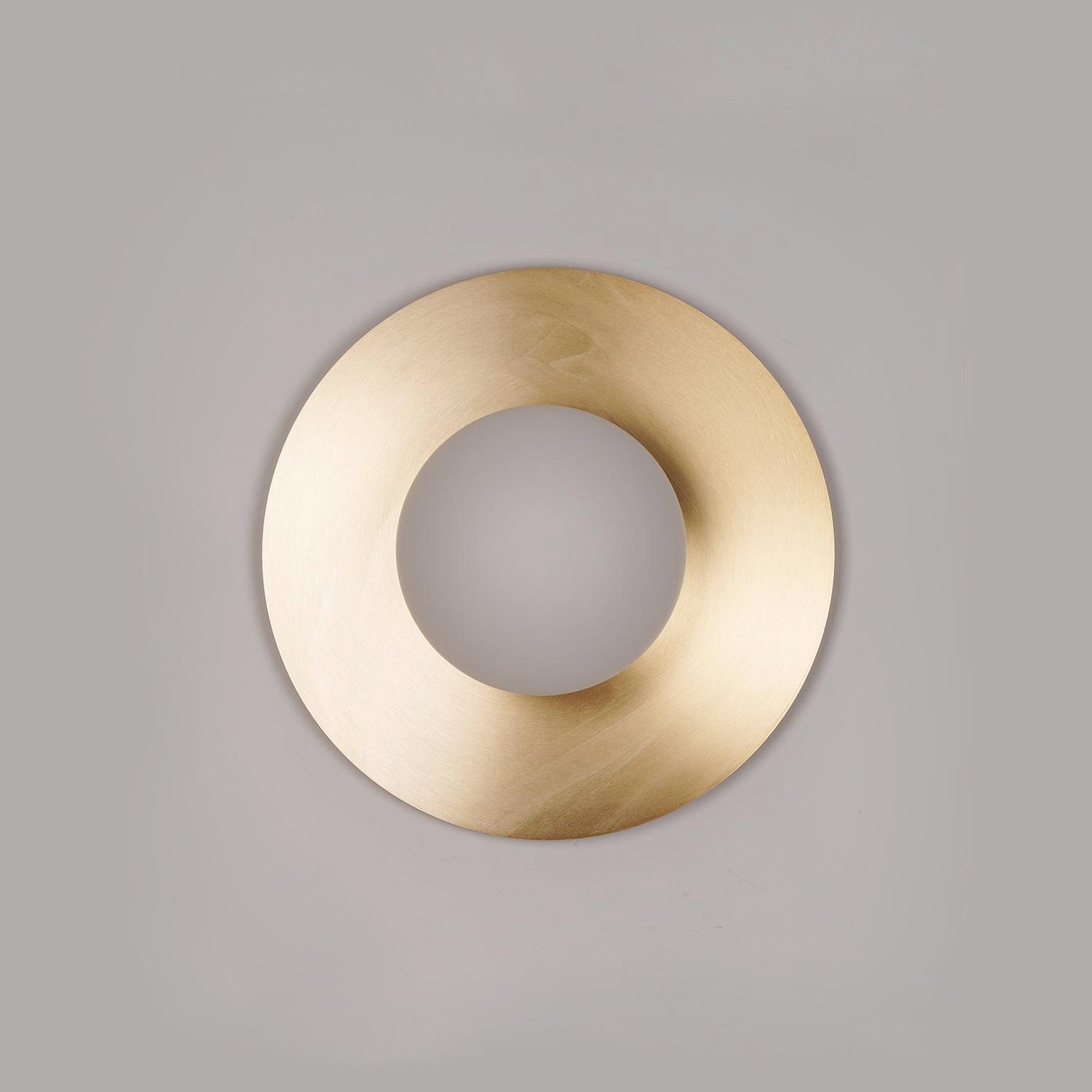 Elem Modern Minimalist Round Art Brass Glass Wall Lamp-Neutral Decor