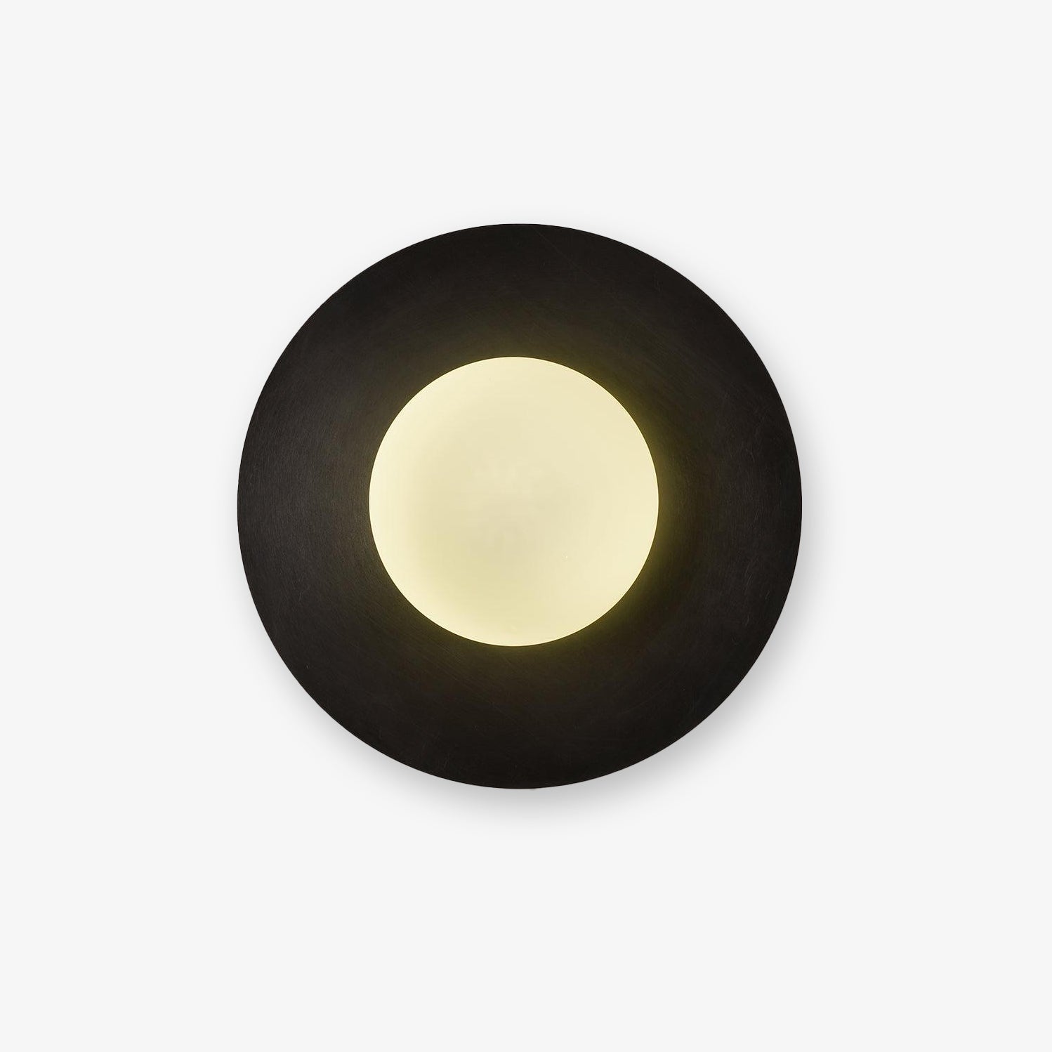 Elem Modern Minimalist Round Art Brass Glass Wall Lamp-Neutral Decor