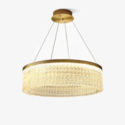 Lustra Chandelier Round Halo Crystal-Neutral Decor