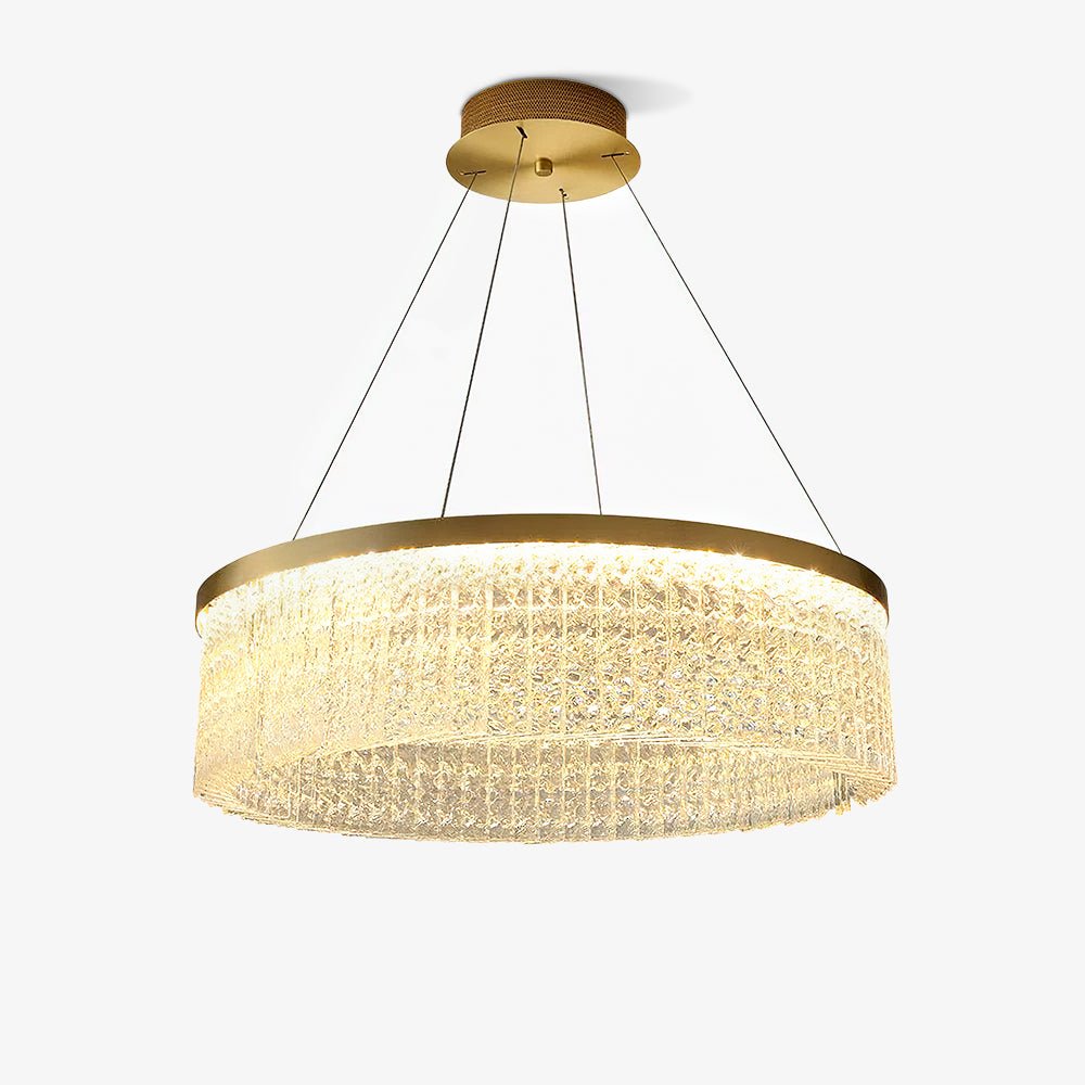 Lustra Chandelier Round Halo Crystal-Neutral Decor