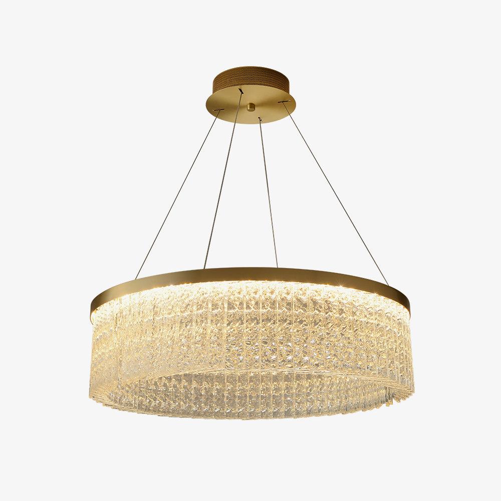 Lustra Chandelier Round Halo Crystal-Neutral Decor