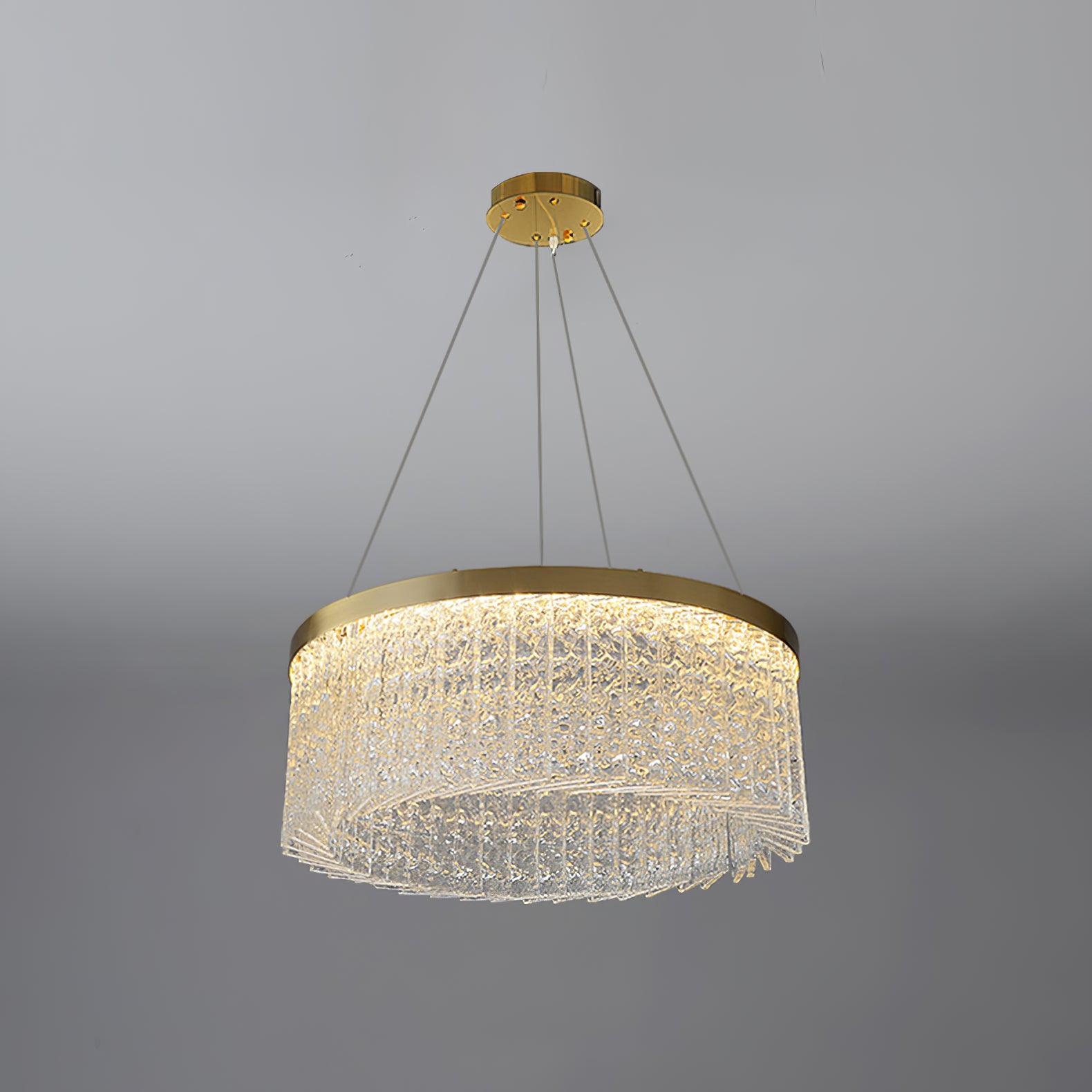 Lustra Chandelier Round Halo Crystal-Neutral Decor