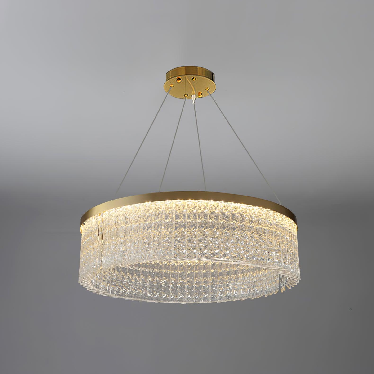 Lustra Chandelier Round Halo Crystal-Neutral Decor