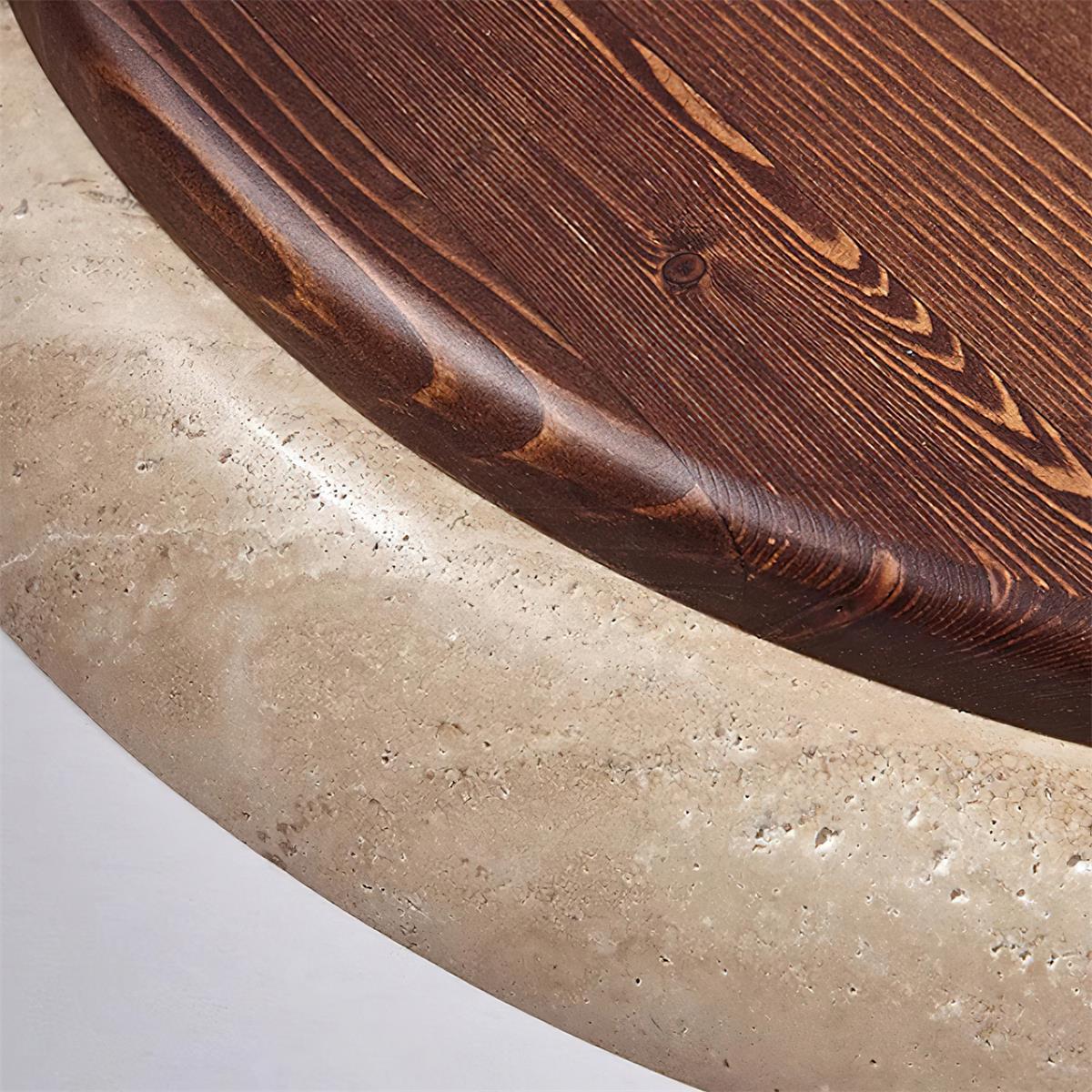 Sivo Round Travertine Ceiling Light-Neutral Decor