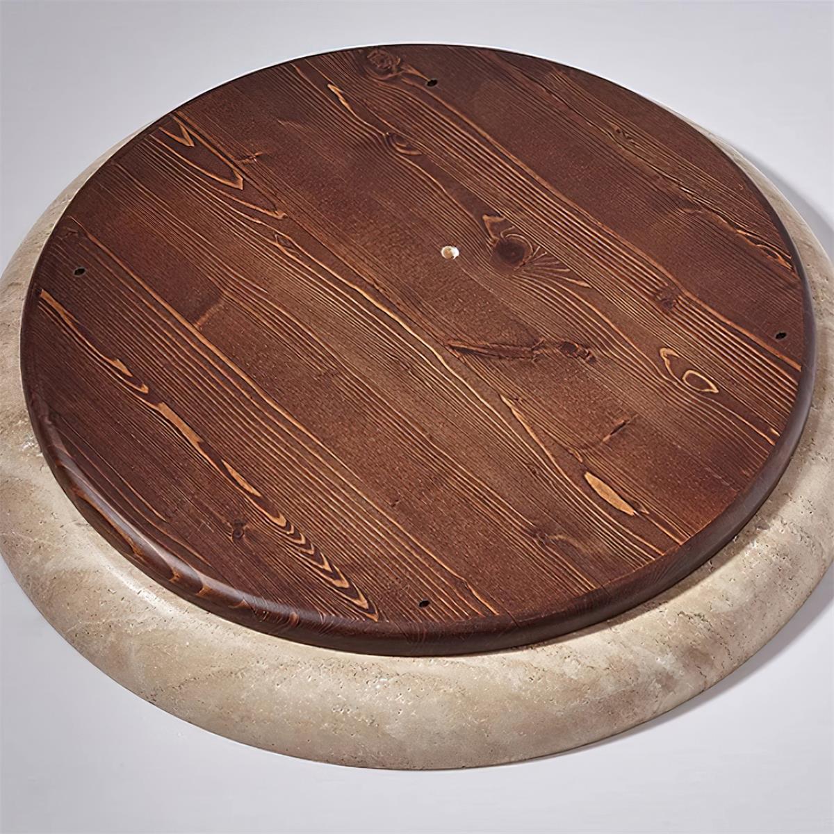 Sivo Round Travertine Ceiling Light-Neutral Decor
