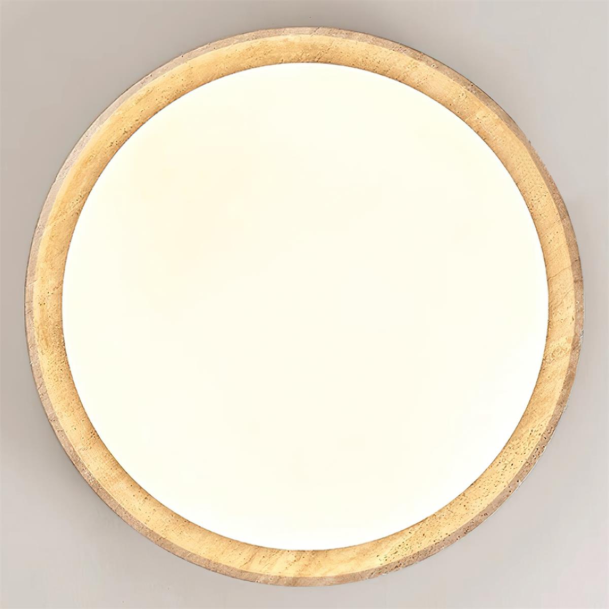 Sivo Round Travertine Ceiling Light-Neutral Decor