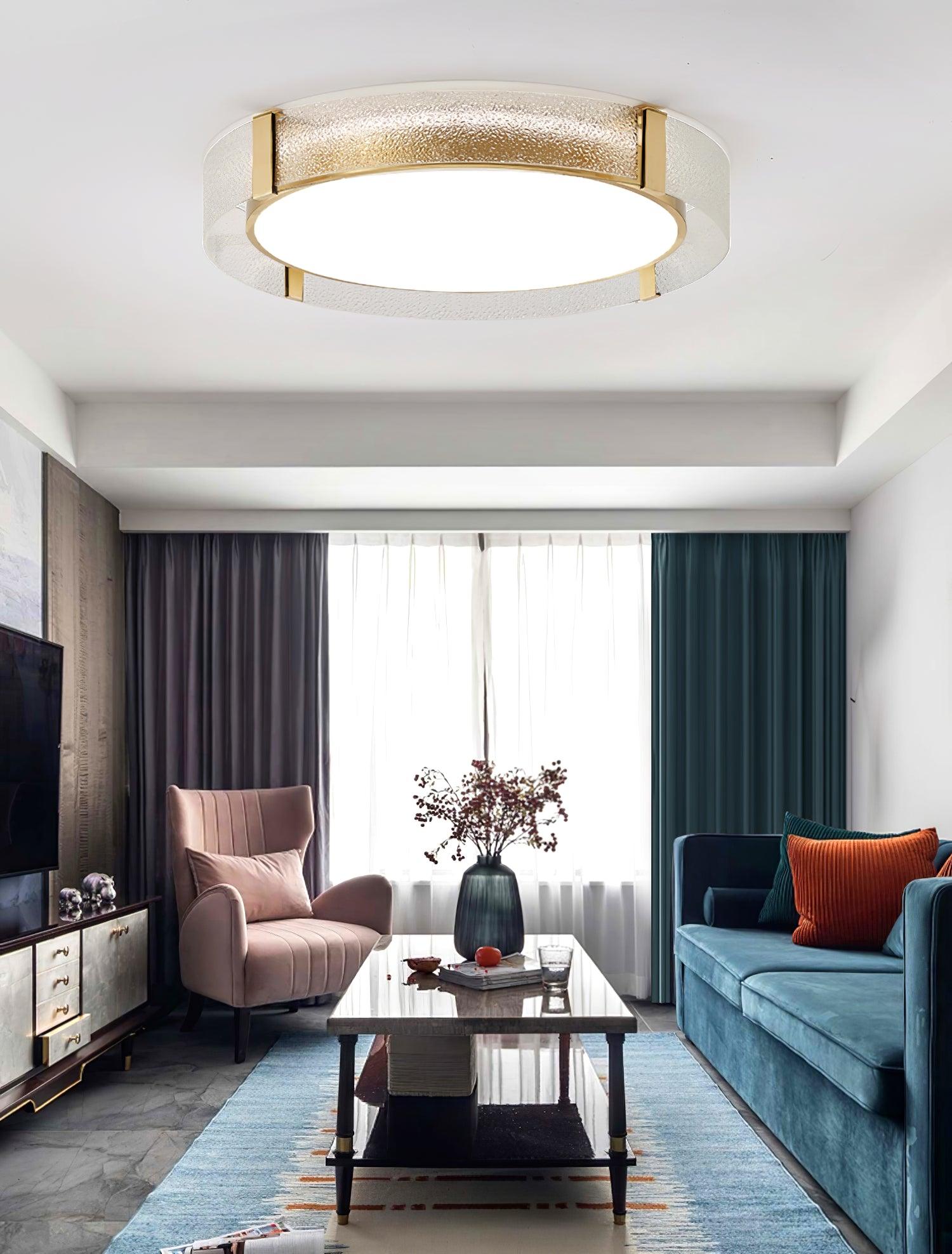 Erliris Round Low Profile Ceiling Light-Neutral Decor