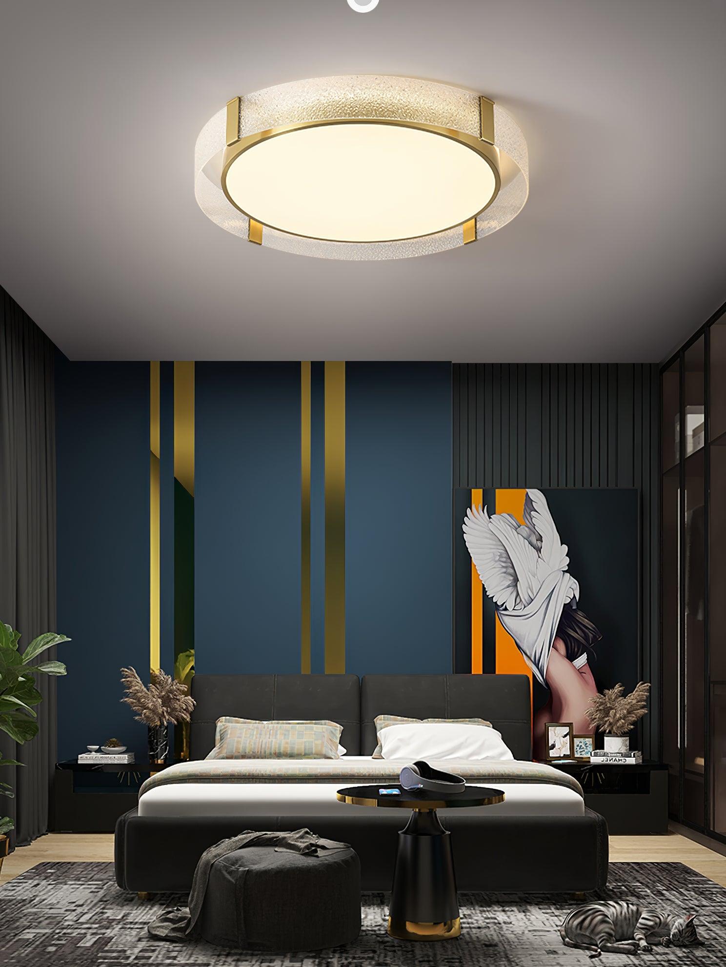 Erliris Round Low Profile Ceiling Light-Neutral Decor