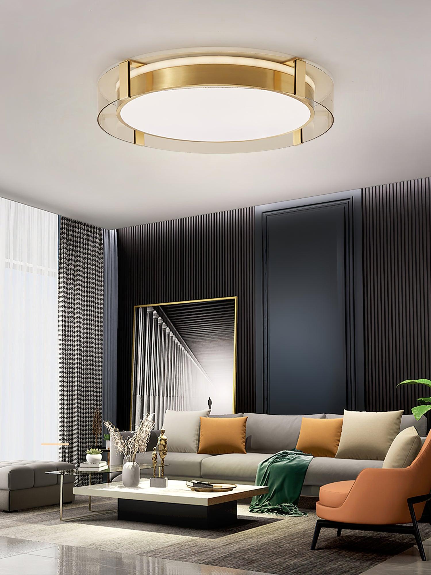 Erliris Round Low Profile Ceiling Light-Neutral Decor