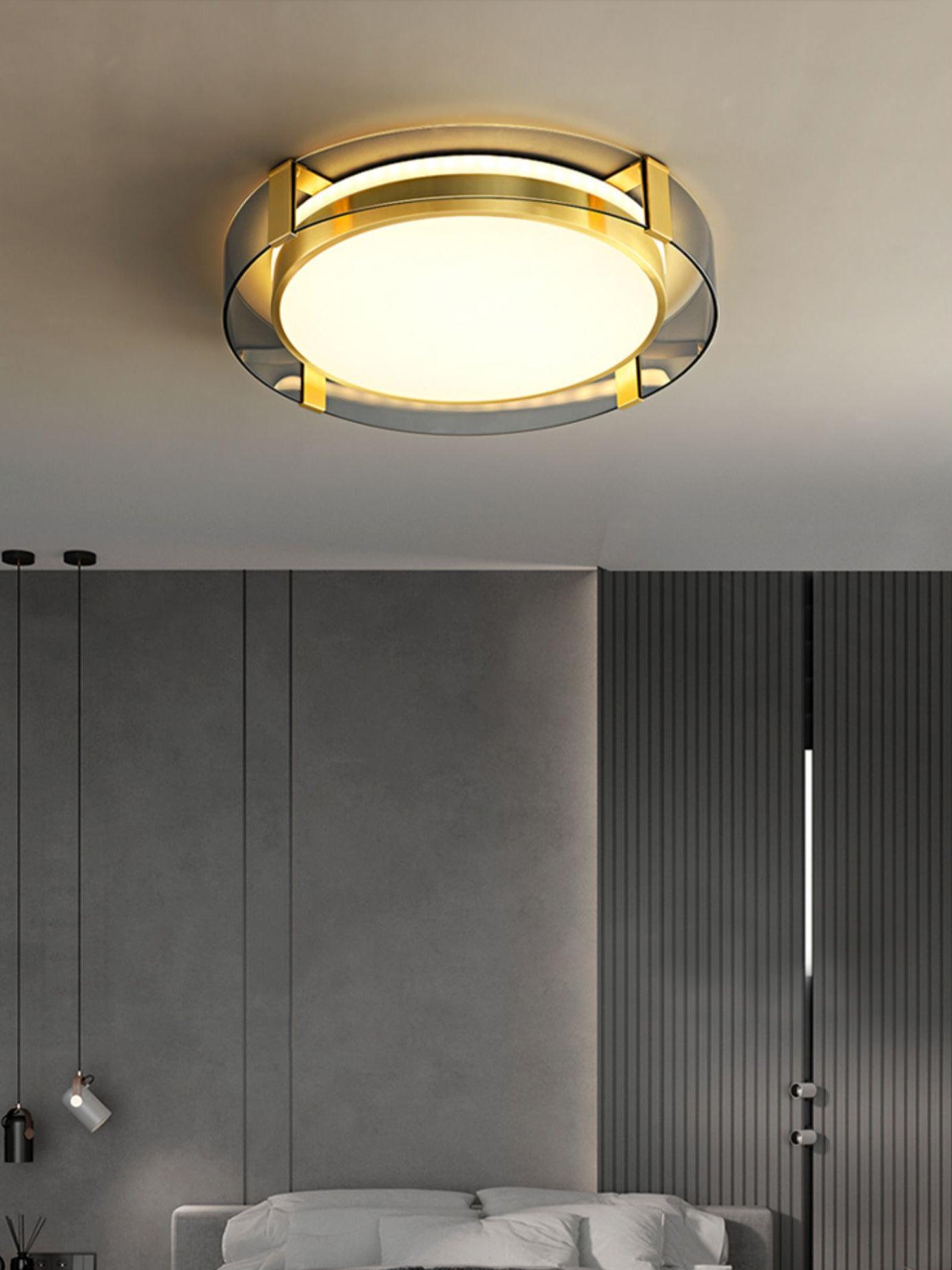 Erliris Round Low Profile Ceiling Light-Neutral Decor
