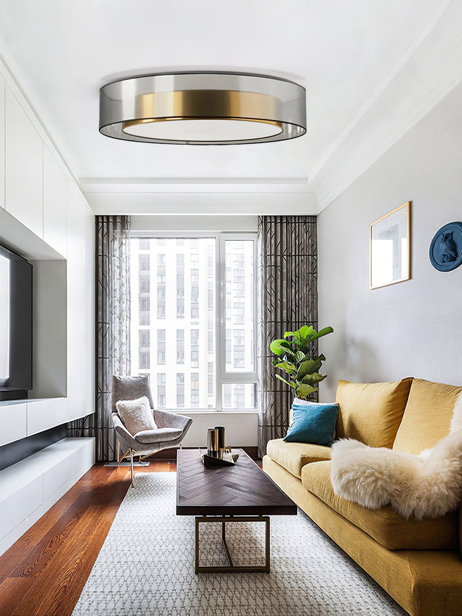 Erliris Round Low Profile Ceiling Light-Neutral Decor