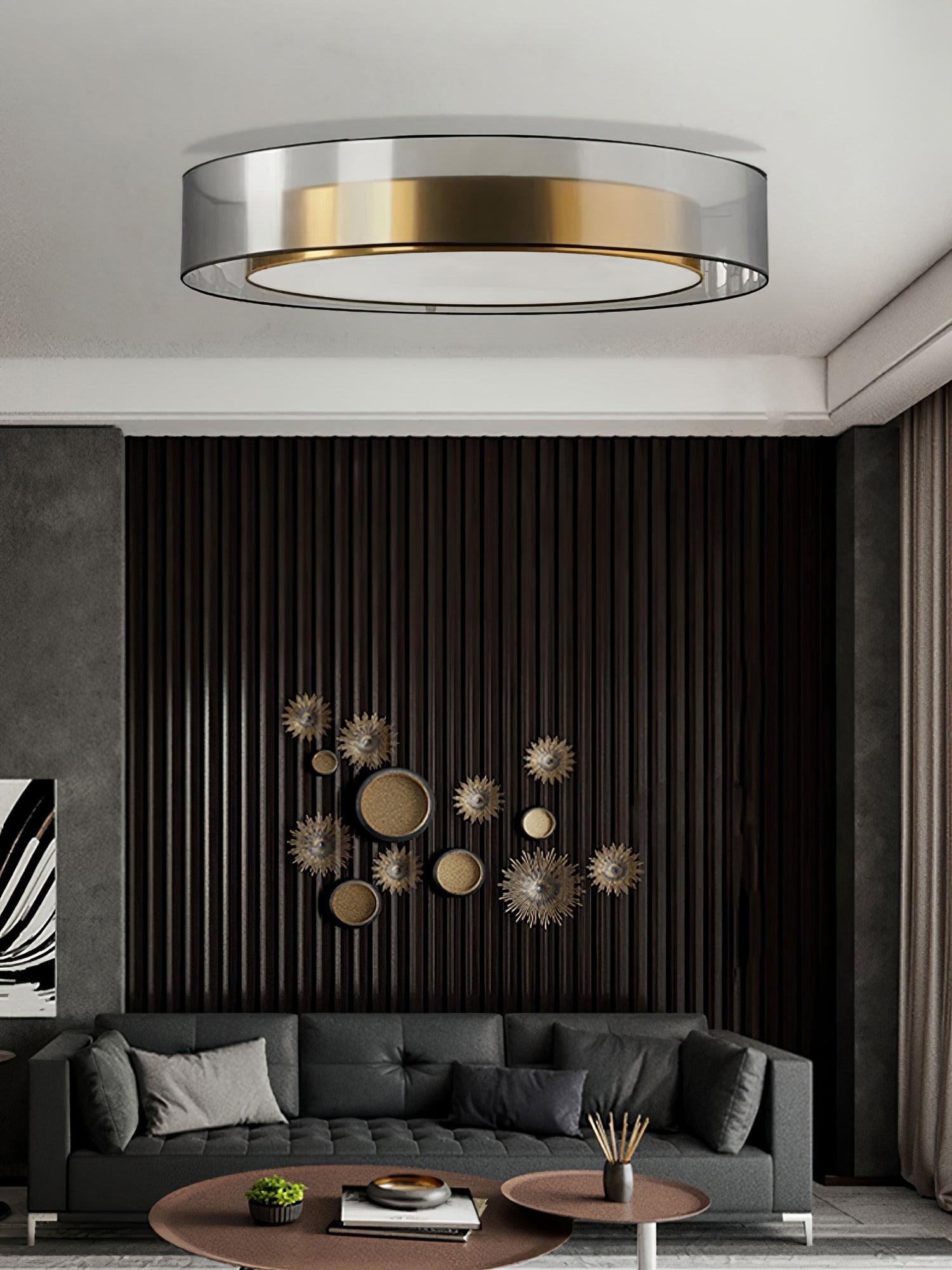 Erliris Round Low Profile Ceiling Light-Neutral Decor
