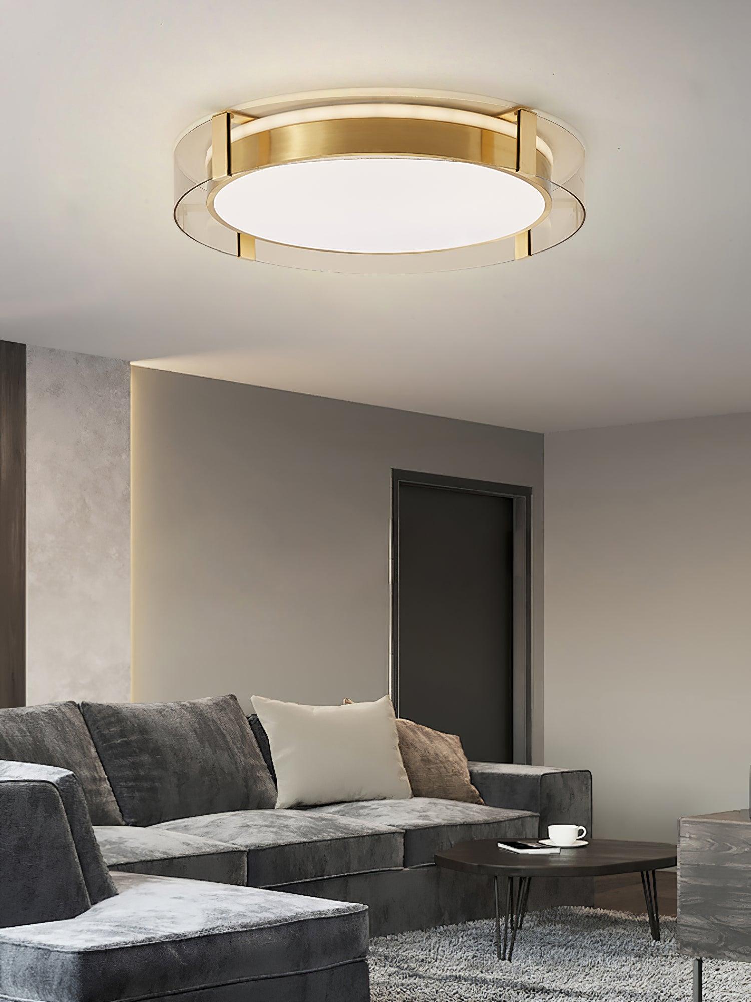 Erliris Round Low Profile Ceiling Light-Neutral Decor